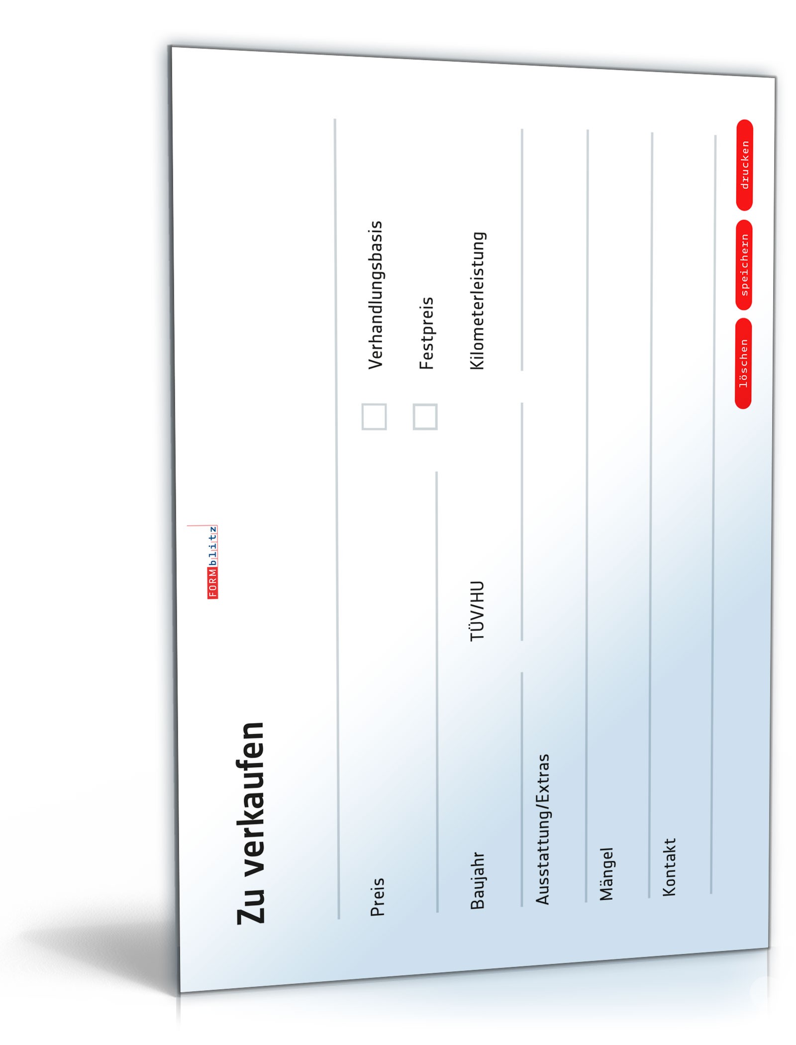 Kfz-Verkaufsanzeige PDF