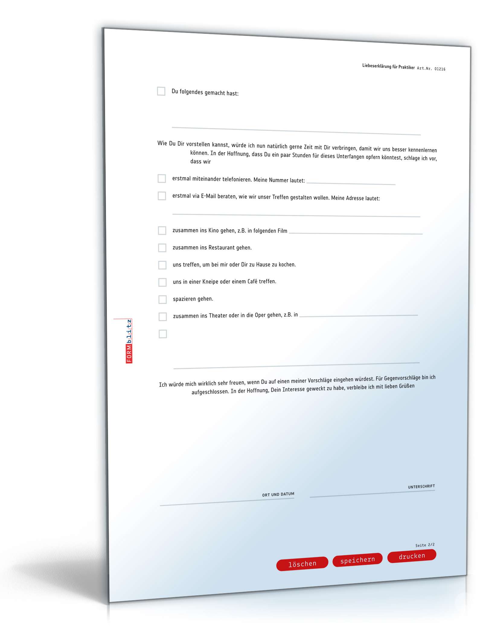 Liebeserklärung für Praktiker PDF. Seite: 2