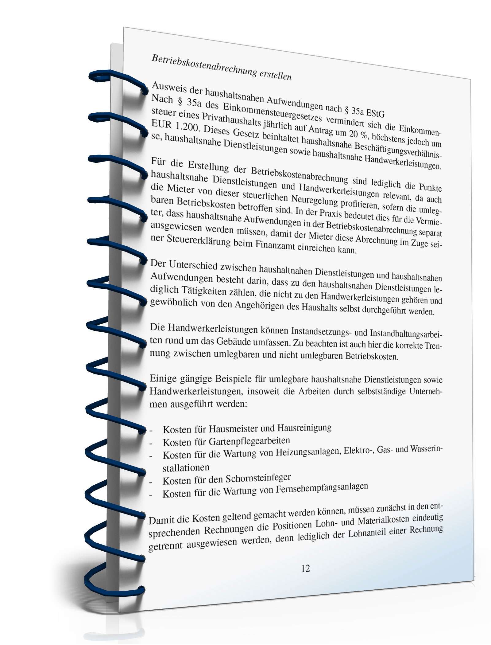 Ratgeber Betriebskostenabrechnung PDF. Seite: 12