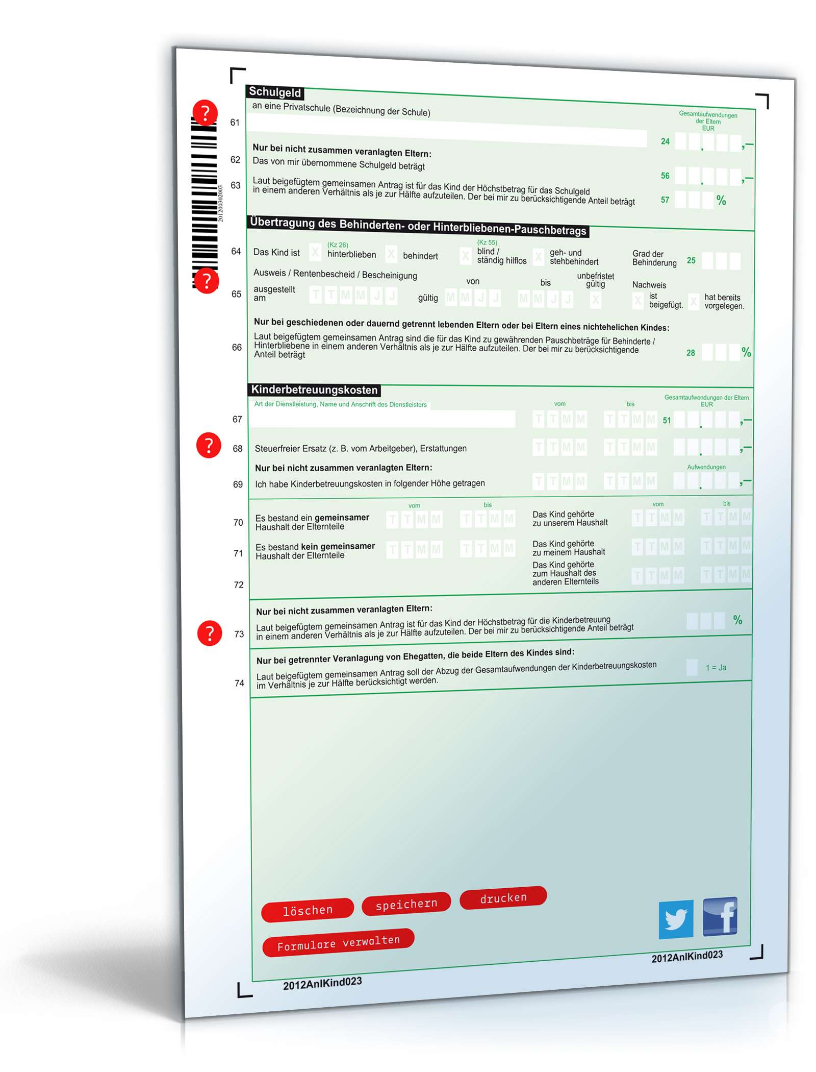 Anlage Kind 2012 PDF. Seite: 3