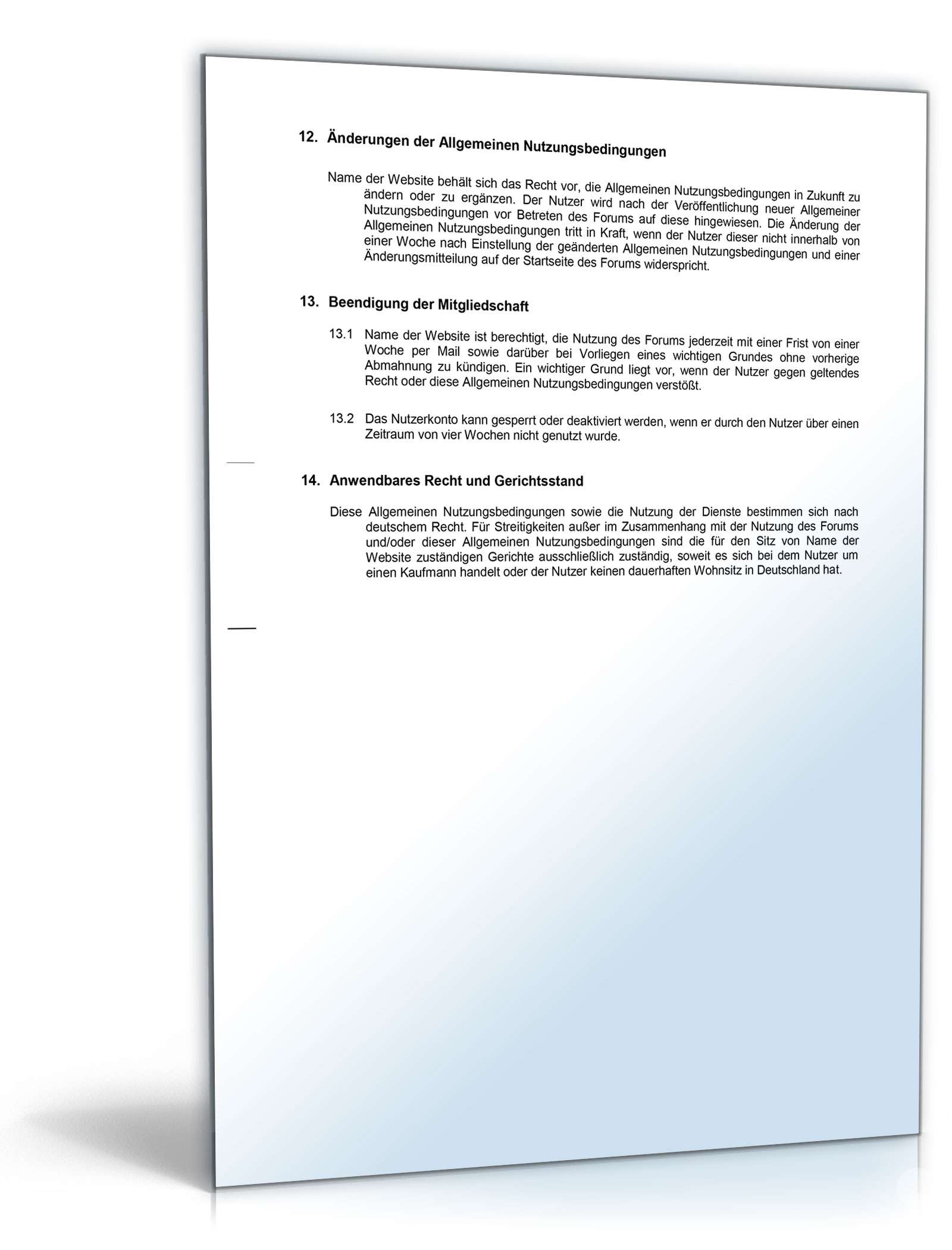 AGB Internet-Foren Word. Seite: 4