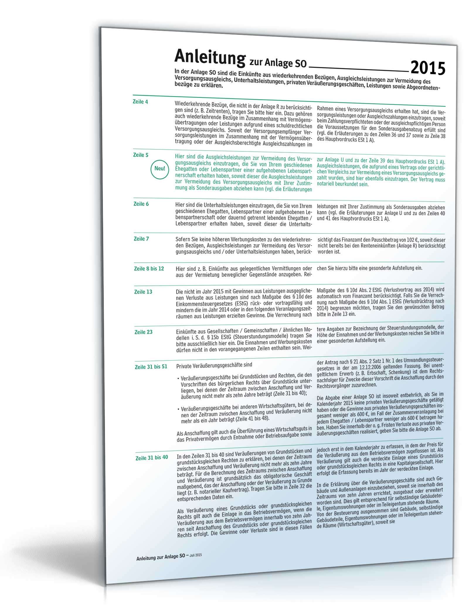 Anleitung zur Anlage SO 2015 PDF