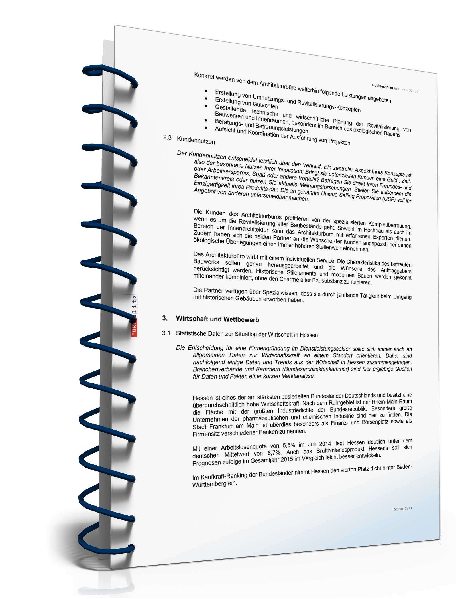 Businessplan Architekturbüro Excel. Seite: 8