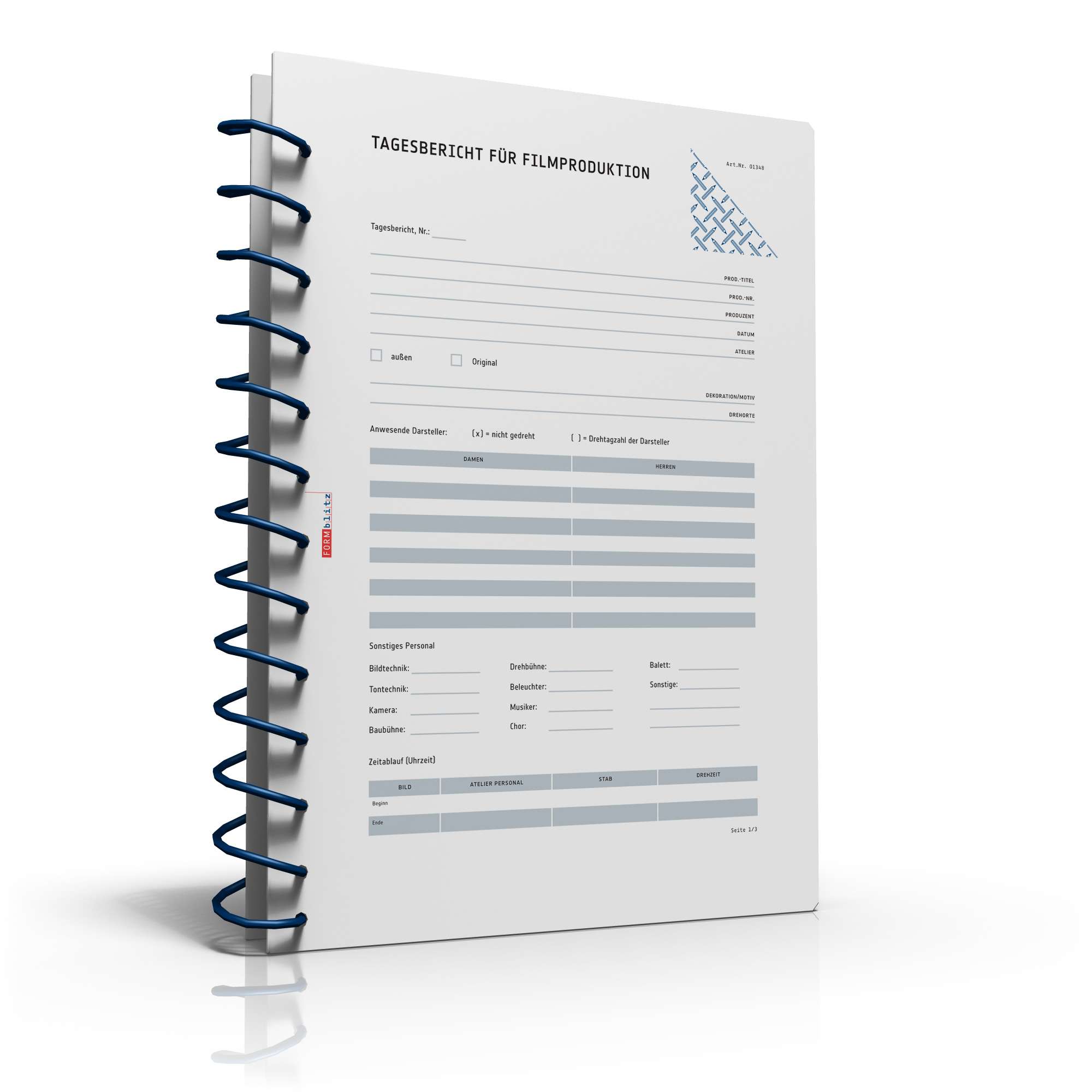 Tagesbericht Filmproduktion PDF. Seite: 2