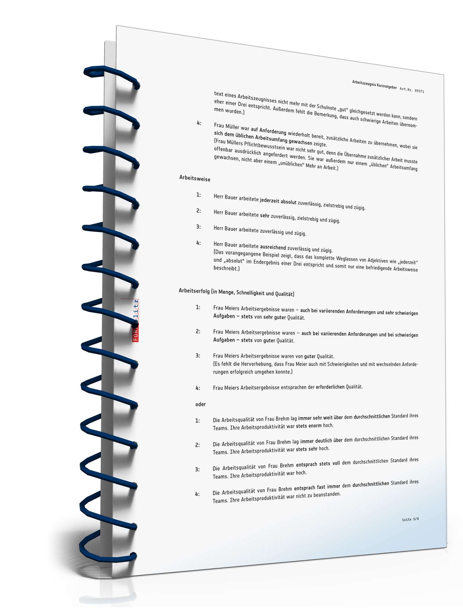 Arbeitszeugnis korrekt erstellt und richtig interpretiert PDF. Seite: 6