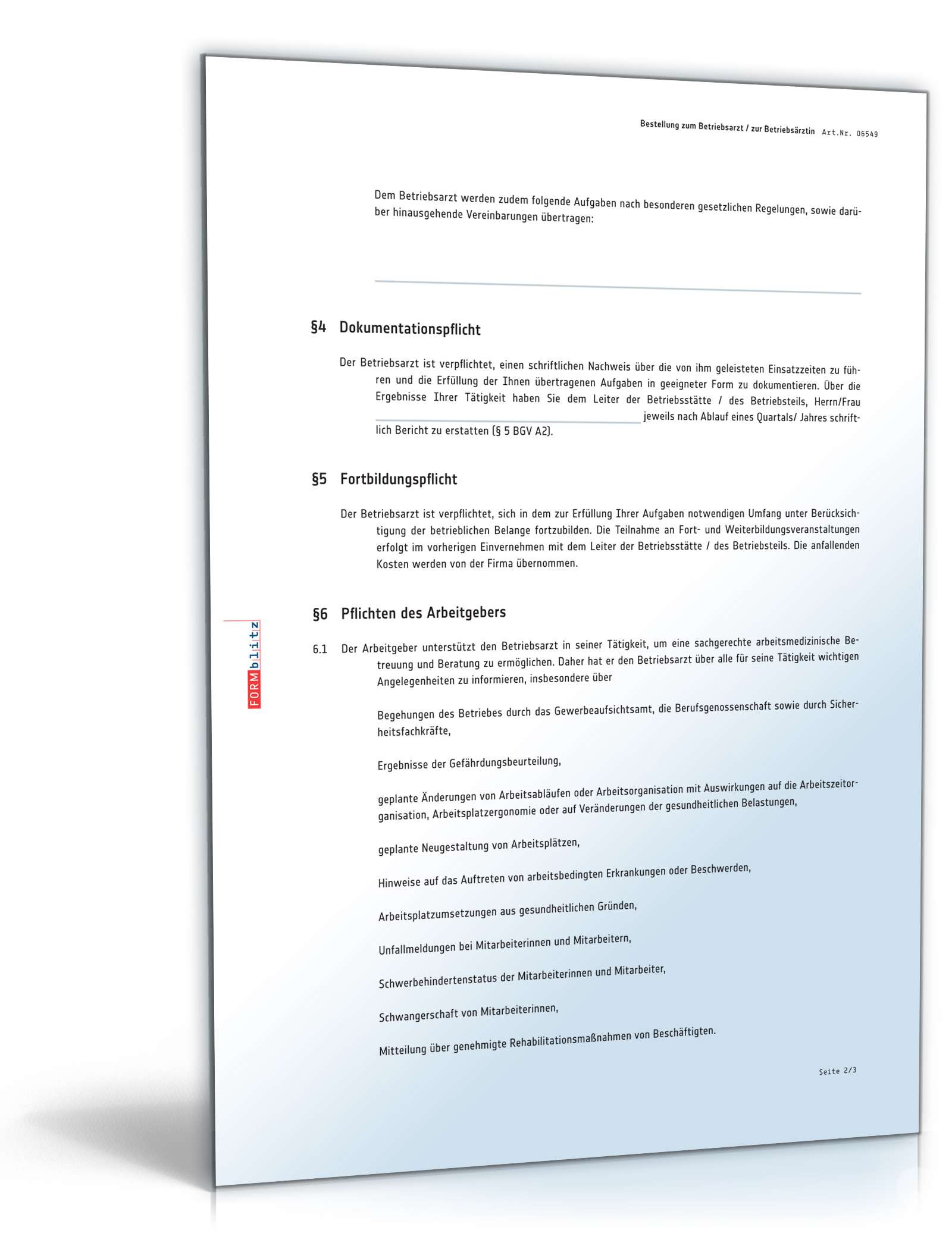 Bestellung Betriebsarzt PDF. Seite: 2