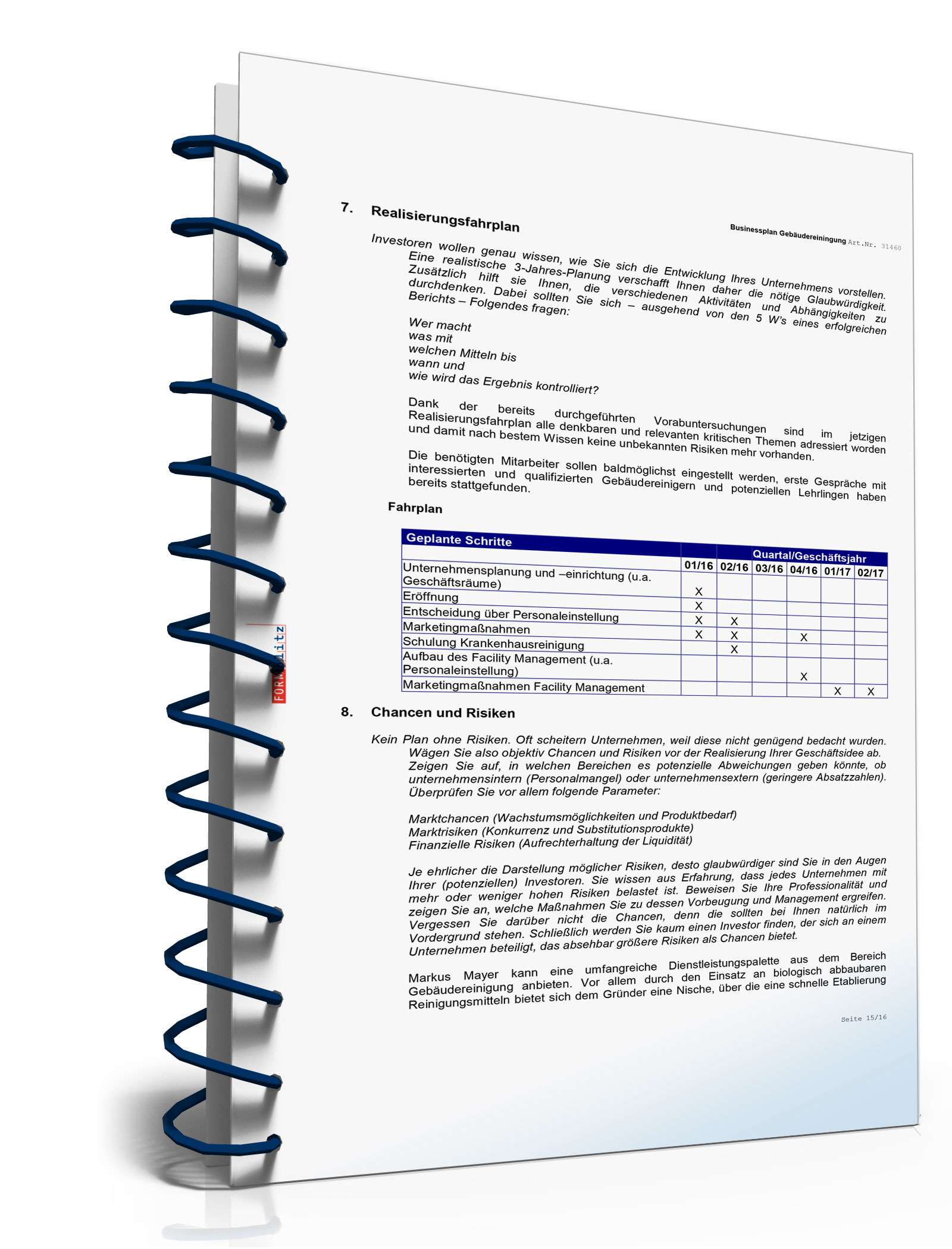 Businessplan Gebäudereinigung Excel. Seite: 14