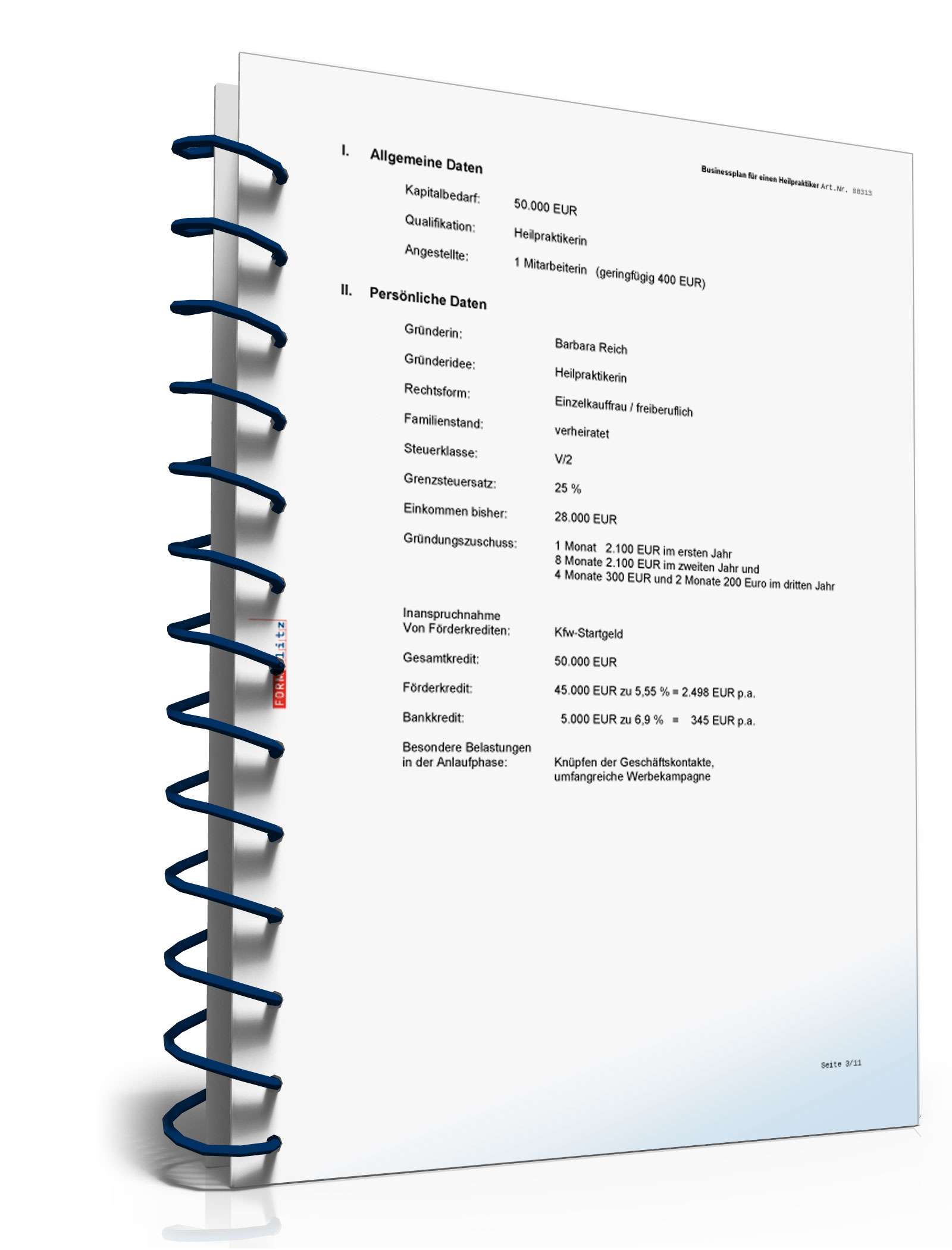 Businessplan Heilpraktiker Excel. Seite: 5