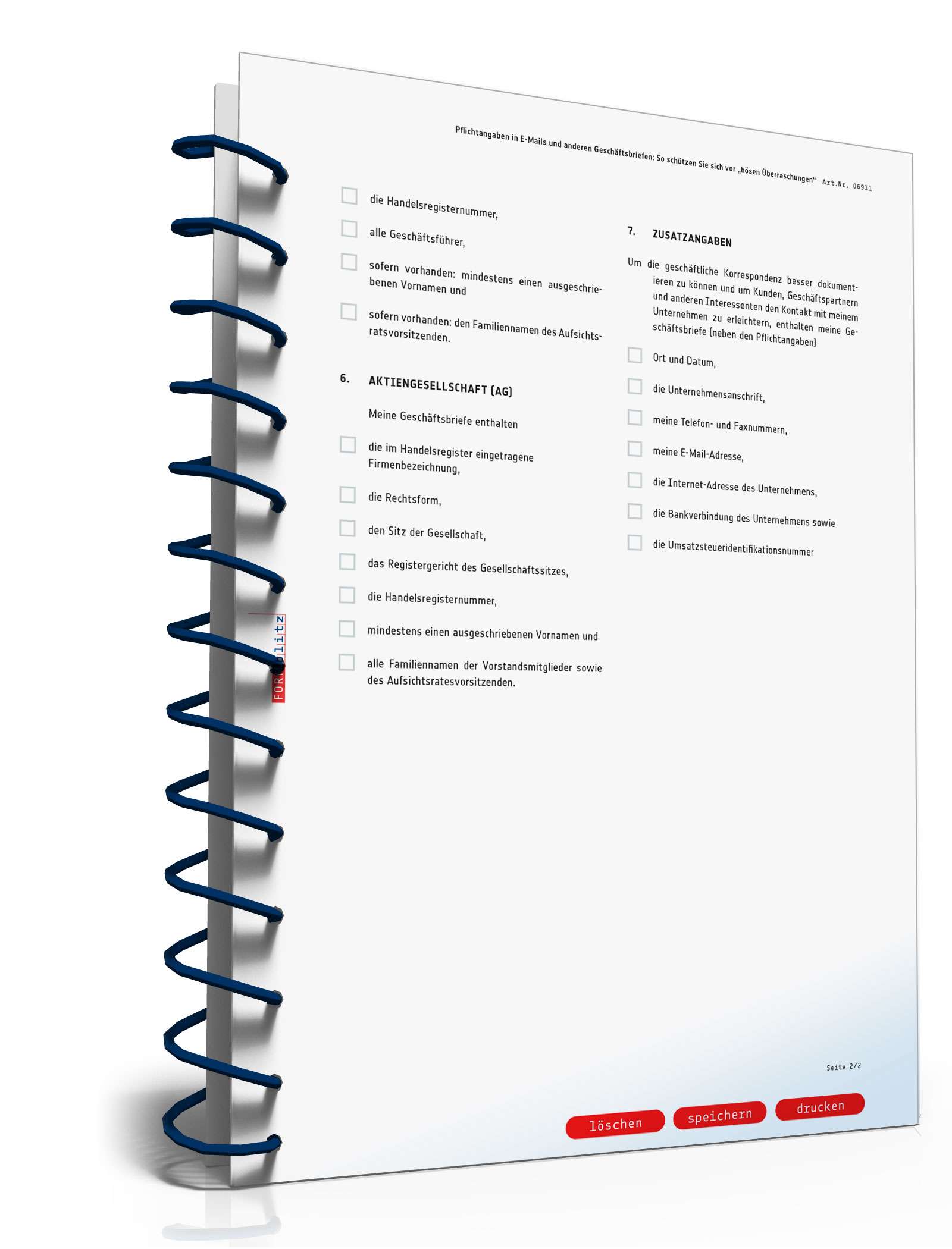 Checkliste Geschäftsbrief PDF. Seite: 2