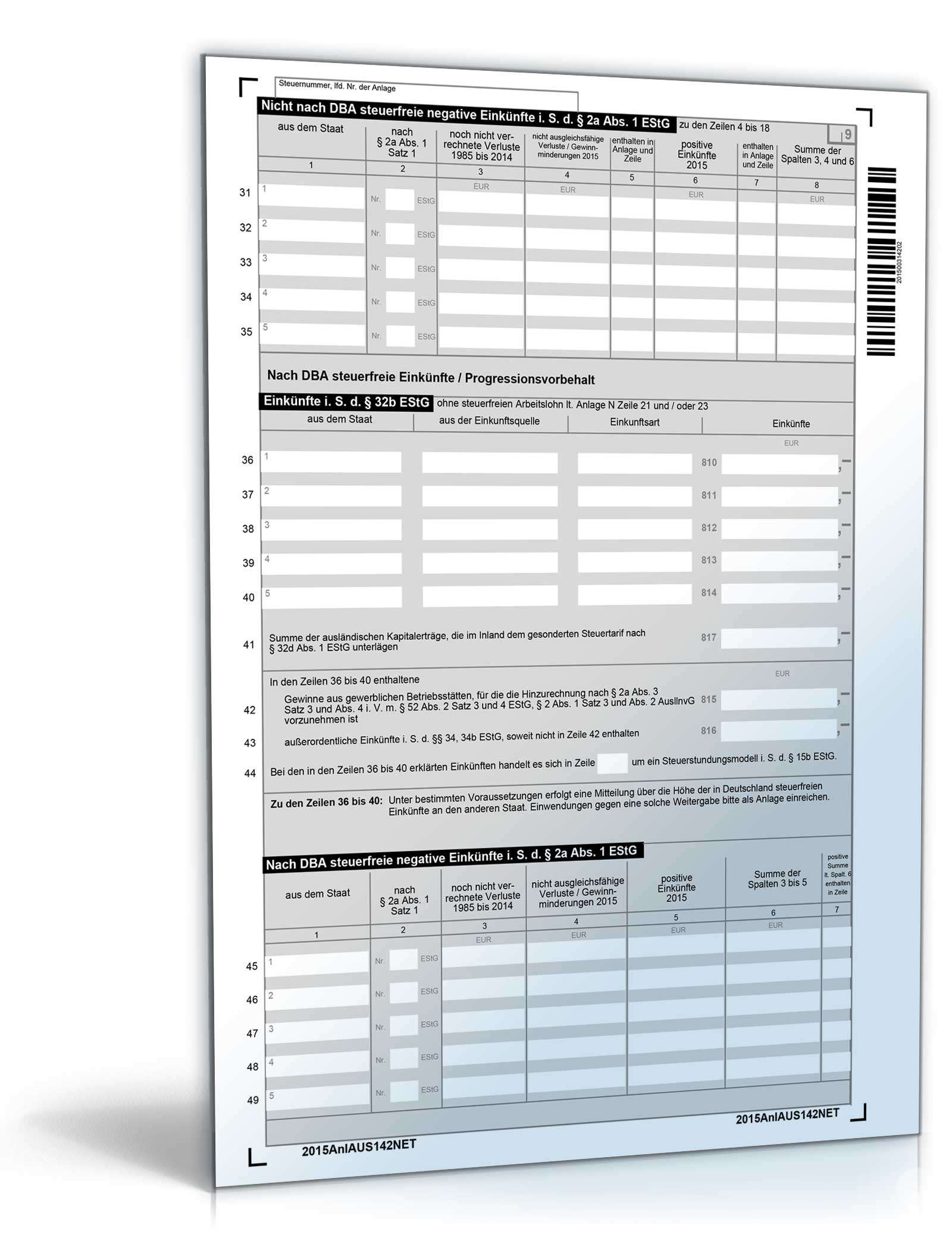 Anlage AUS 2015 PDF. Seite: 2