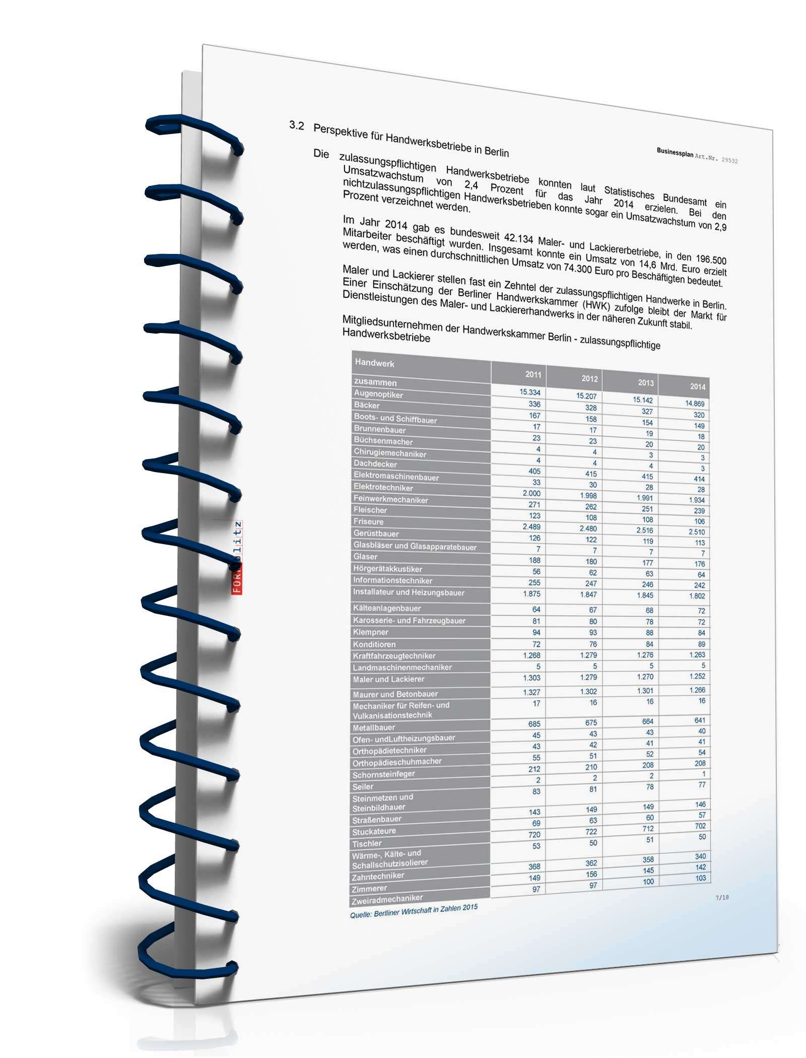 Businessplan Malerbetrieb Excel. Seite: 10