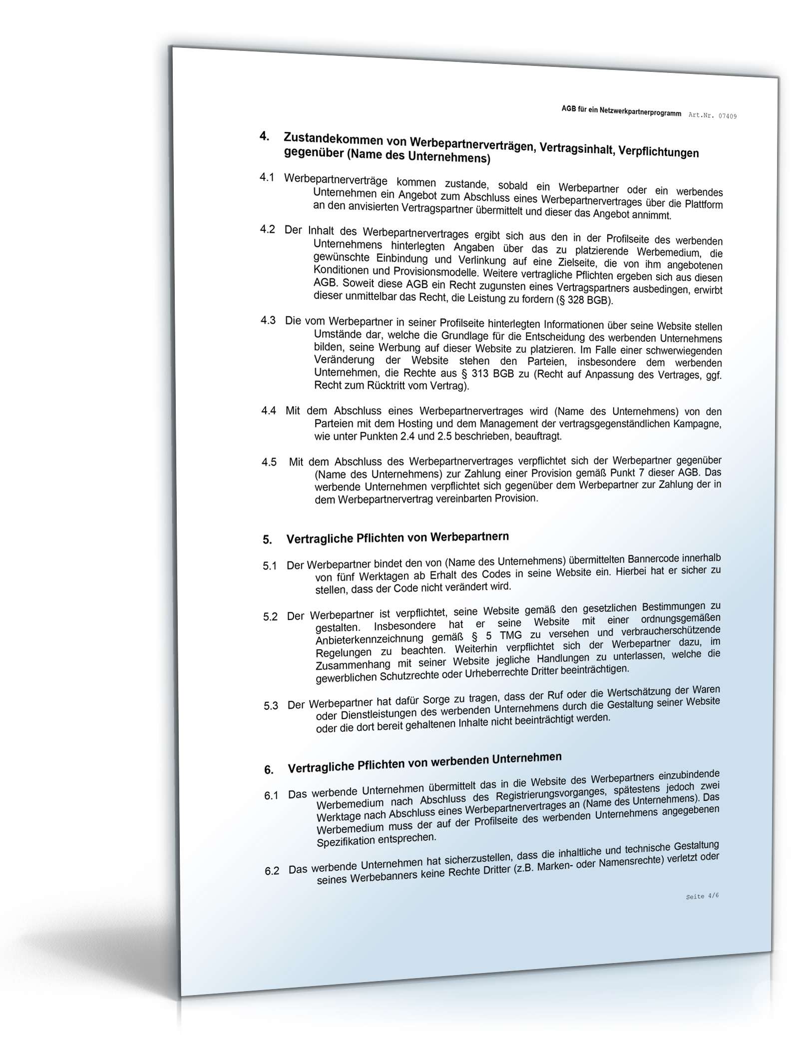 AGB Werbepartner-Netzwerk Word. Seite: 4