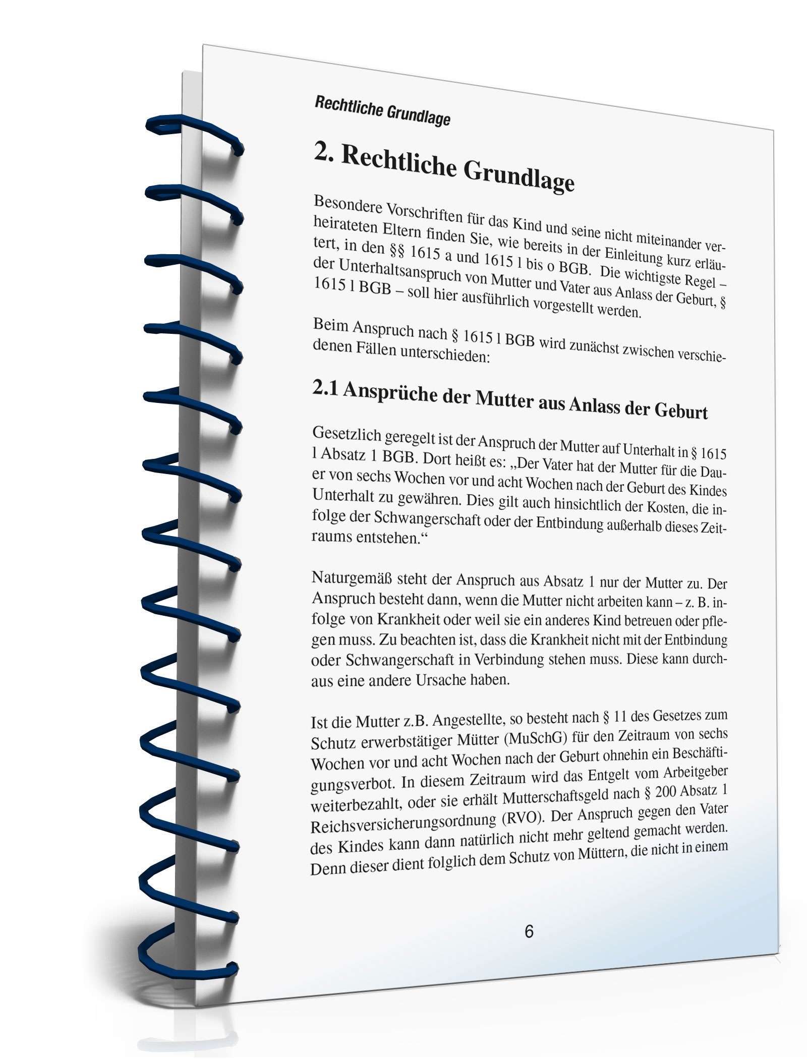Ratgeber Unterhaltsanspruch Geburt PDF. Seite: 6