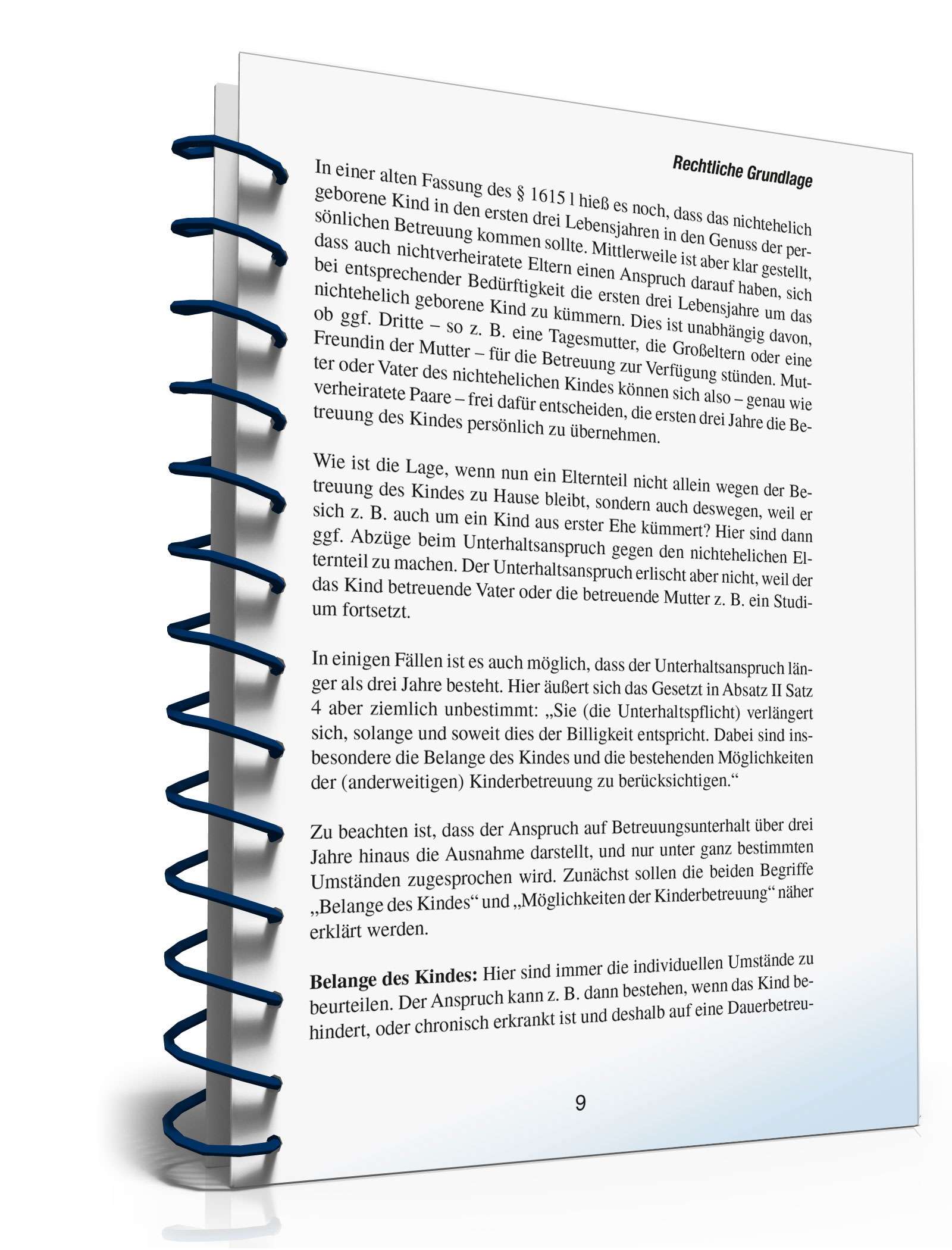 Ratgeber Unterhaltsanspruch Geburt PDF. Seite: 9