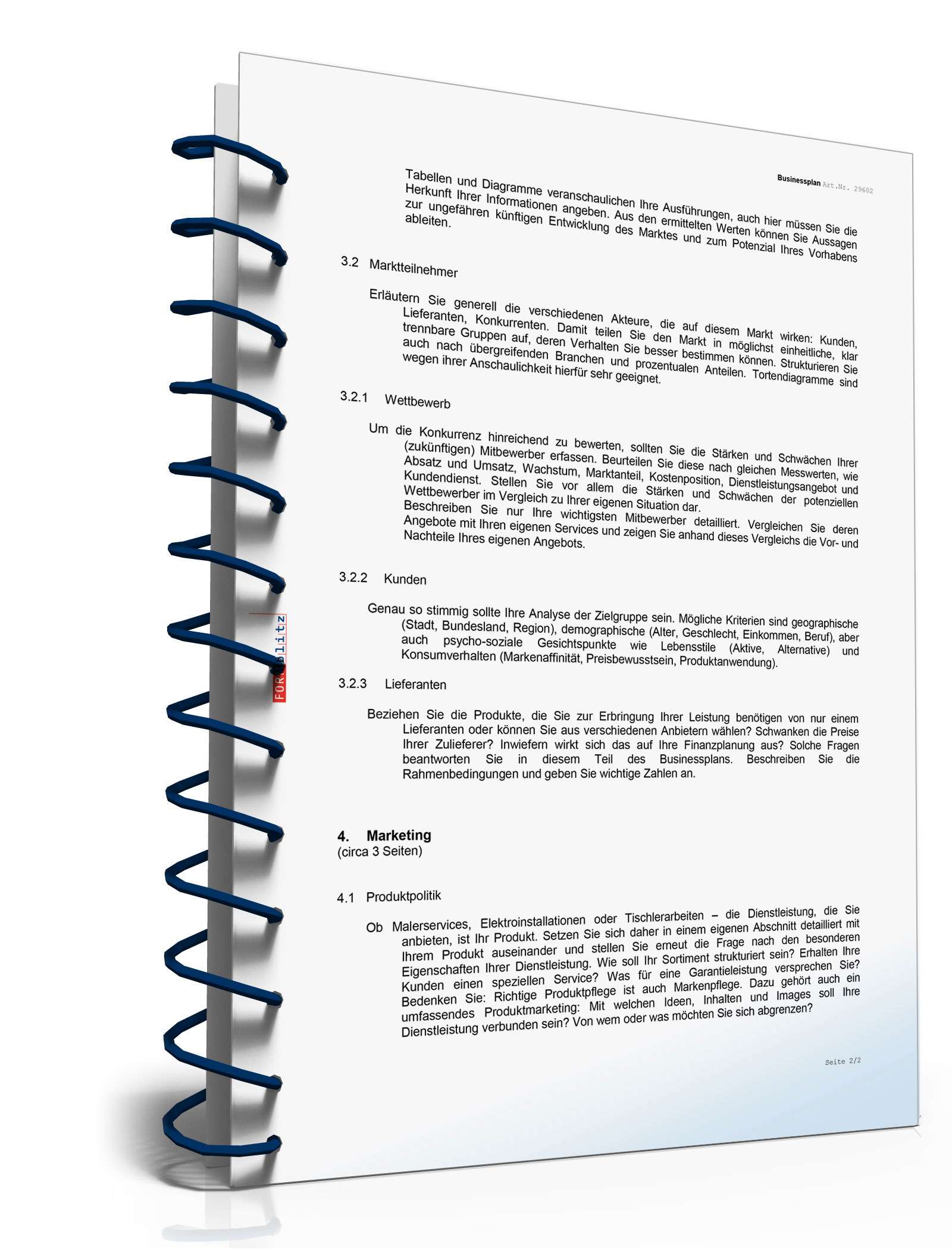 Businessplan Handwerk Excel. Seite: 9
