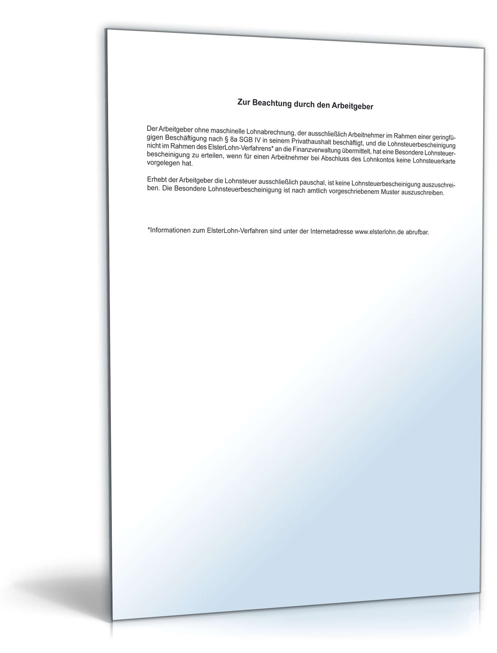 Besondere Lohnsteuerbescheinigung 2008 PDF. Seite: 2