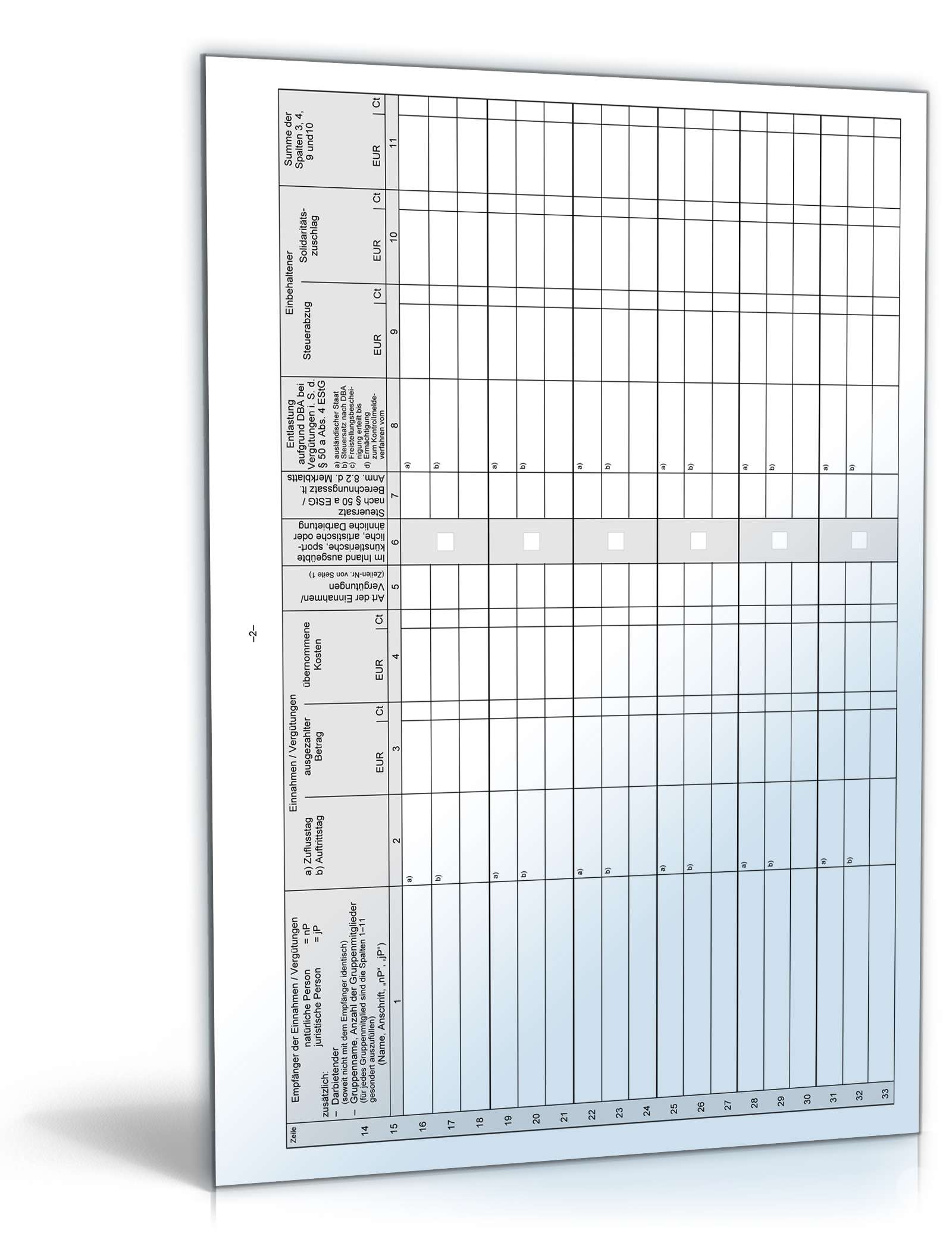 Anmeldung über den Steuerabzug bei Vergütungen 2008 PDF. Seite: 2