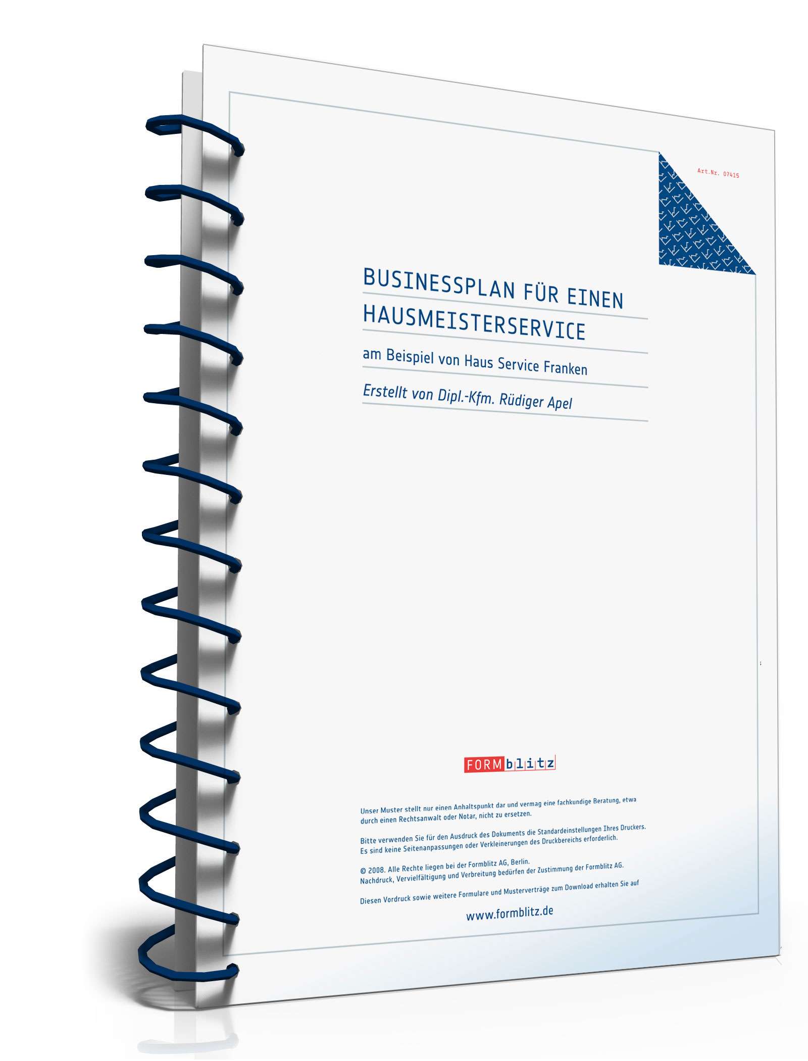 Businessplan Hausmeisterservice Excel. Seite: 2