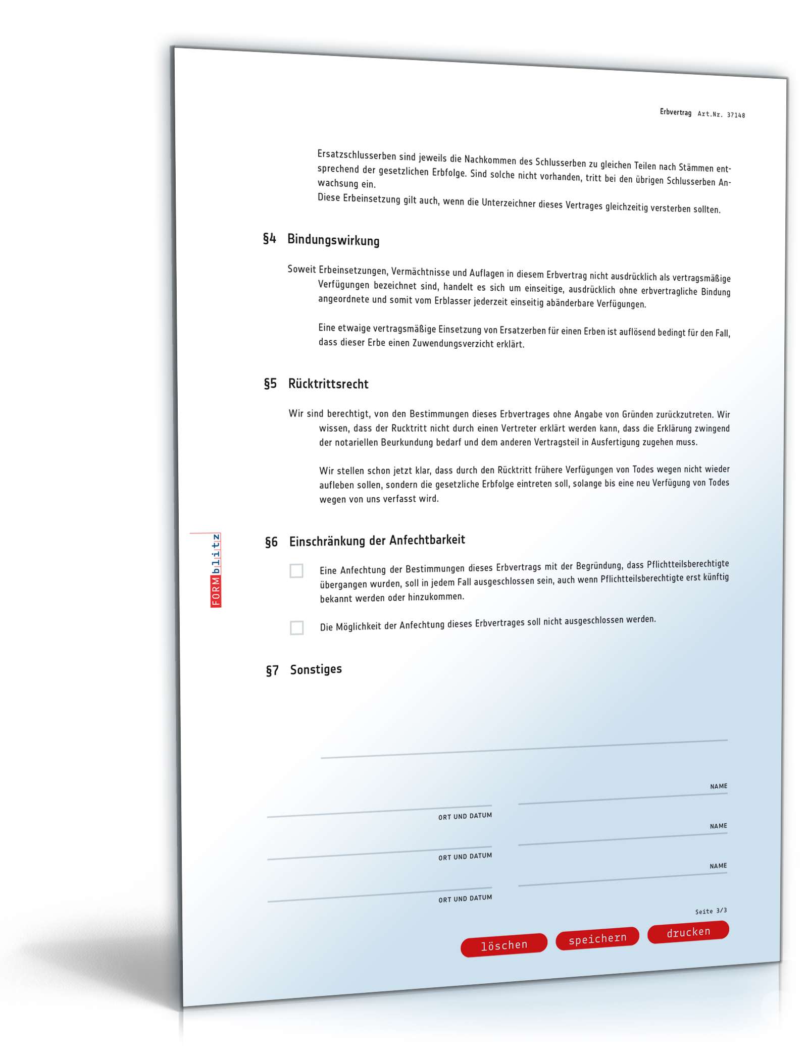 Erbvertrag PDF. Seite: 3