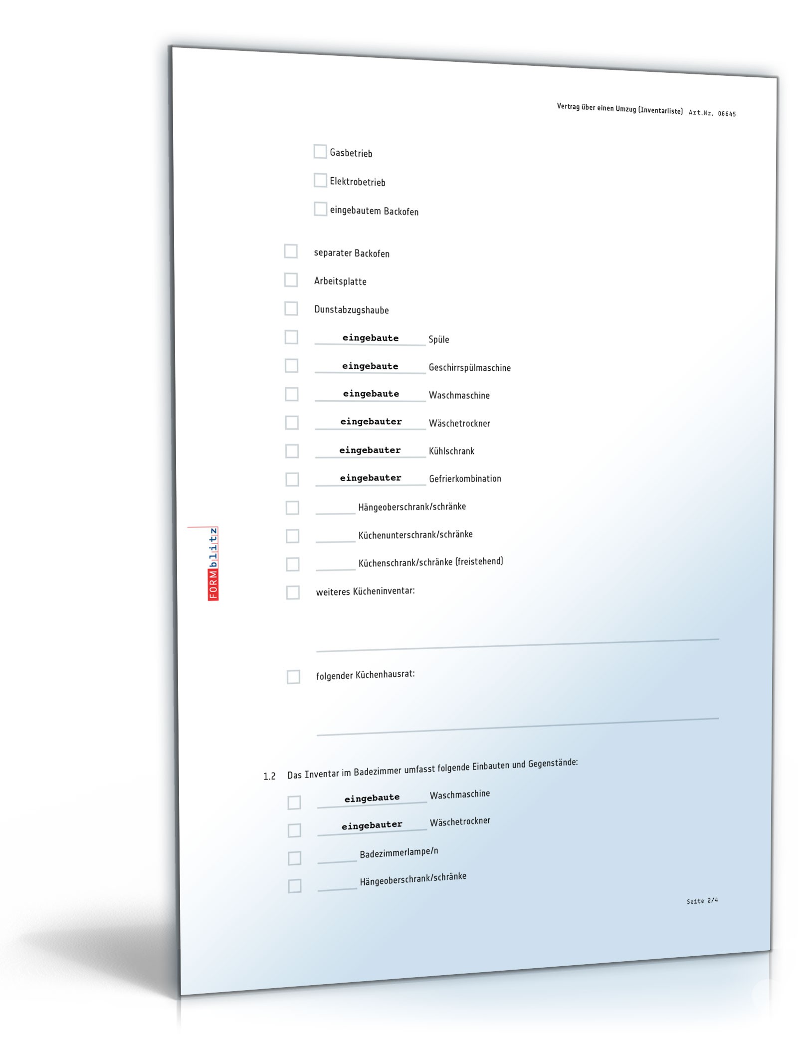 Umzugsvertrag PDF. Seite: 10