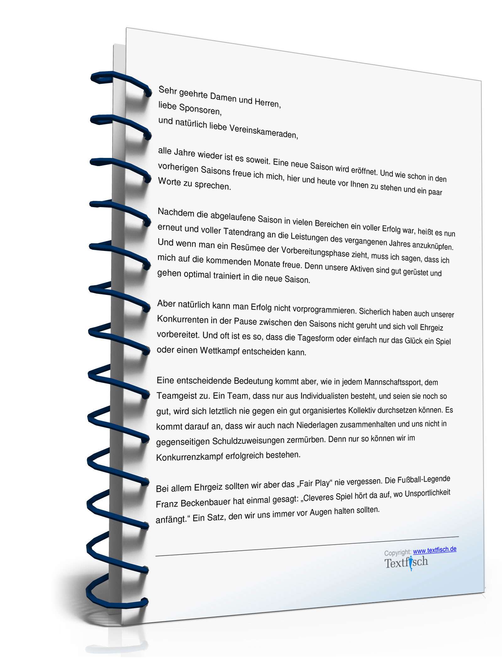 Rede zur Saisoneröffnung eines Sportvereins  PDF. Seite: 2