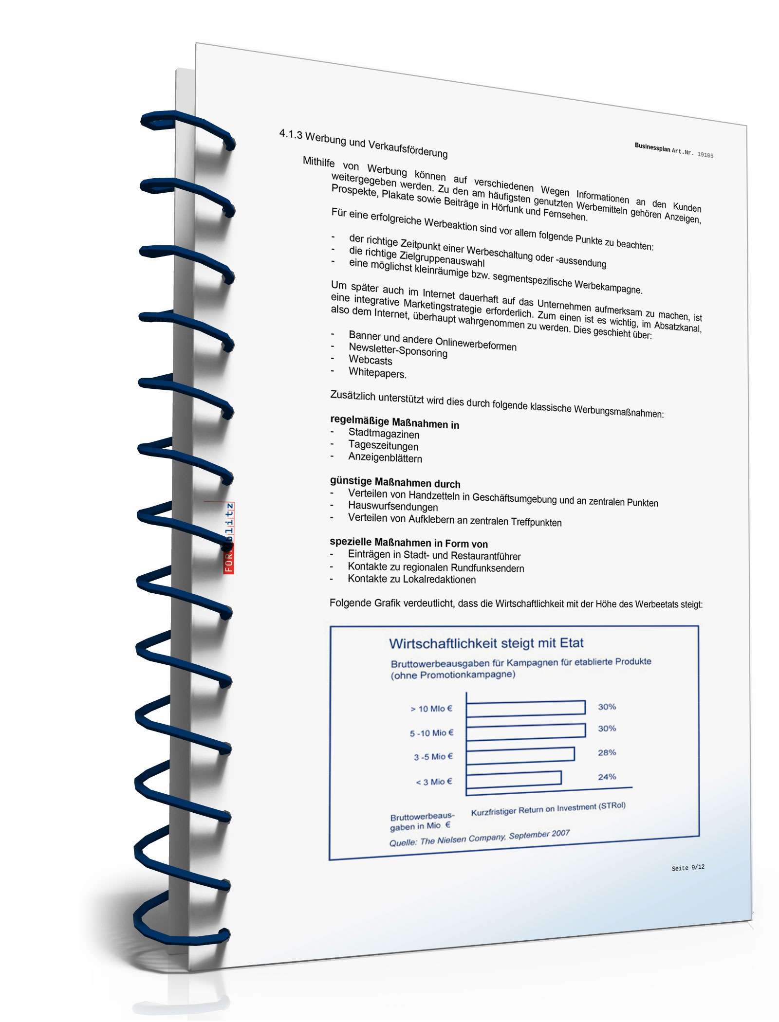 Businessplan Second-Hand-Laden Excel. Seite: 12