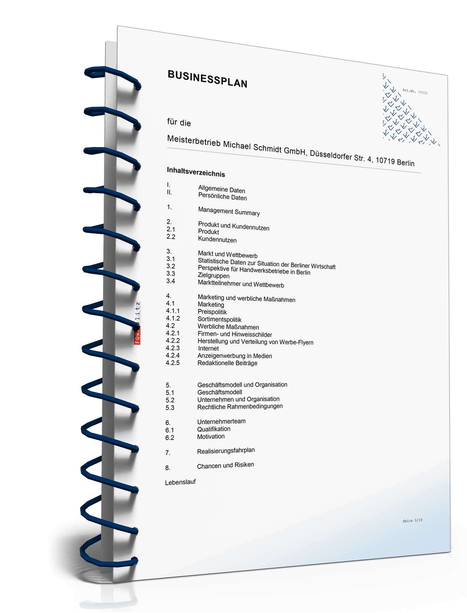 Businessplan Malerbetrieb Excel. Seite: 4