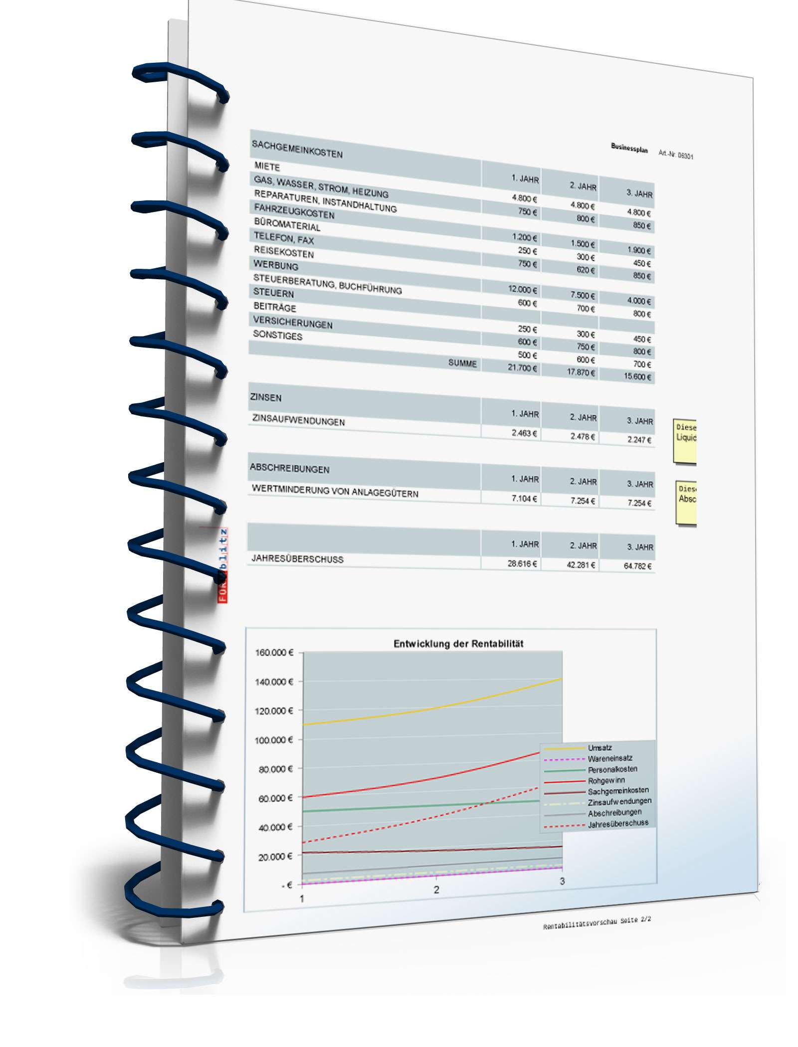 Businessplan Immobilienmaklerbüro Excel. Seite: 18