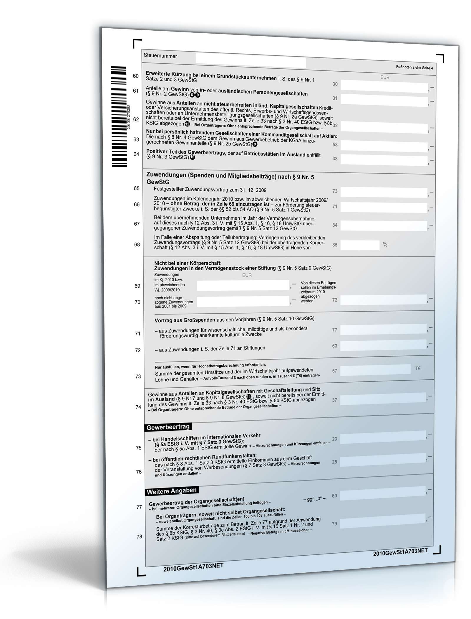 Gewerbesteuererklärung 2010 PDF. Seite: 3