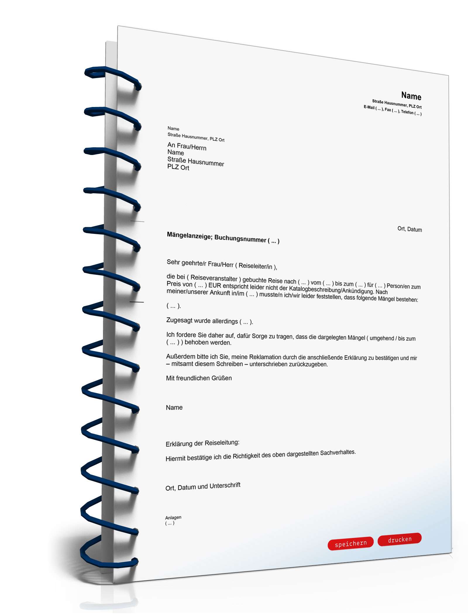 Protokoll Reisemängel  PDF. Seite: 13