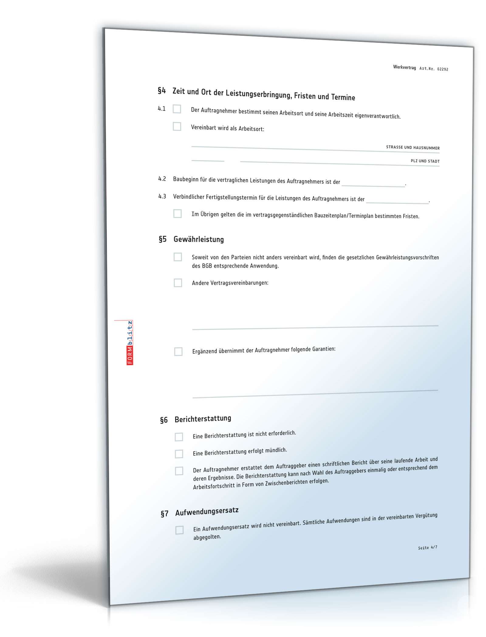 Werkvertrag nach BGB PDF. Seite: 4