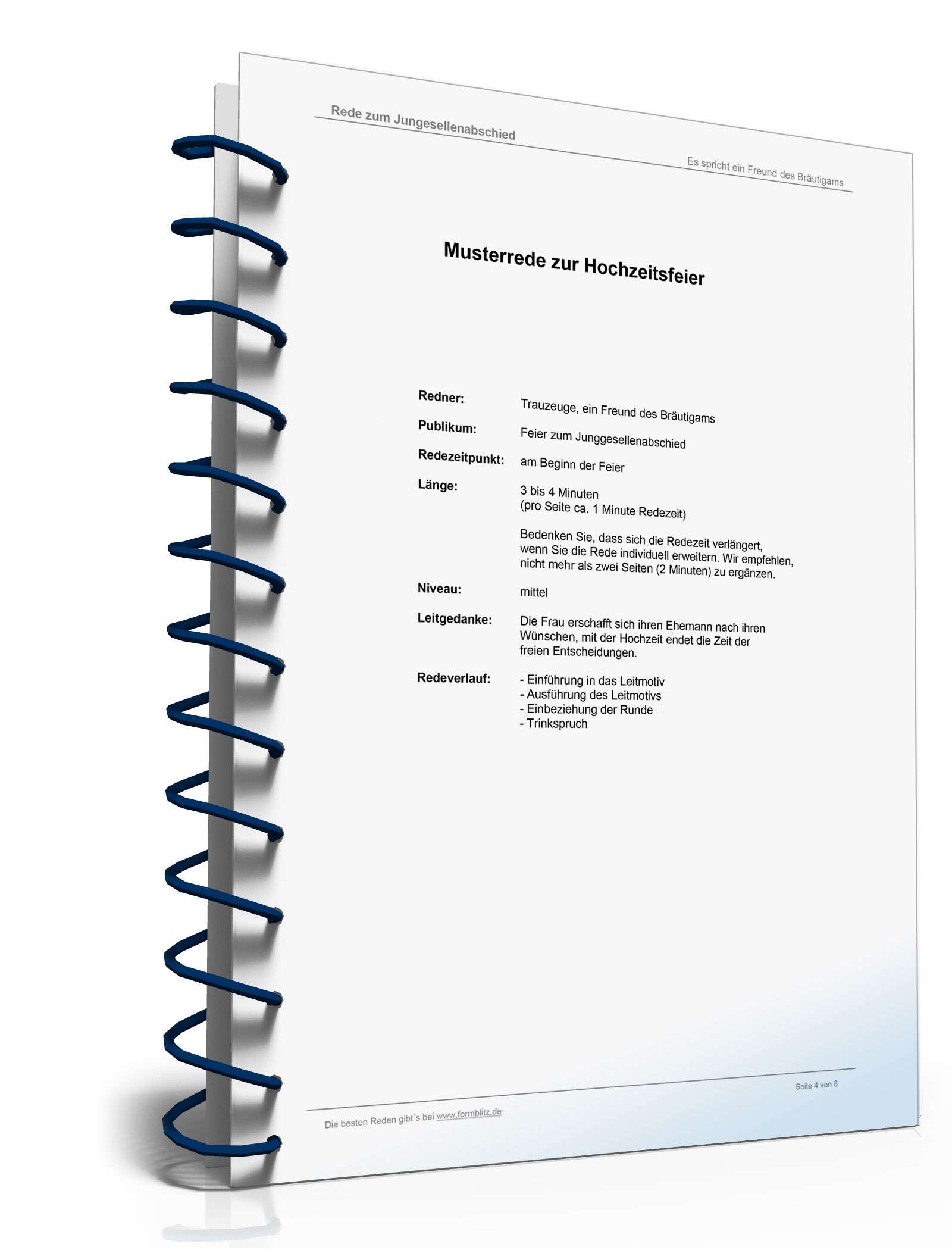 Rede zum Junggesellenabschied  Word. Seite: 4