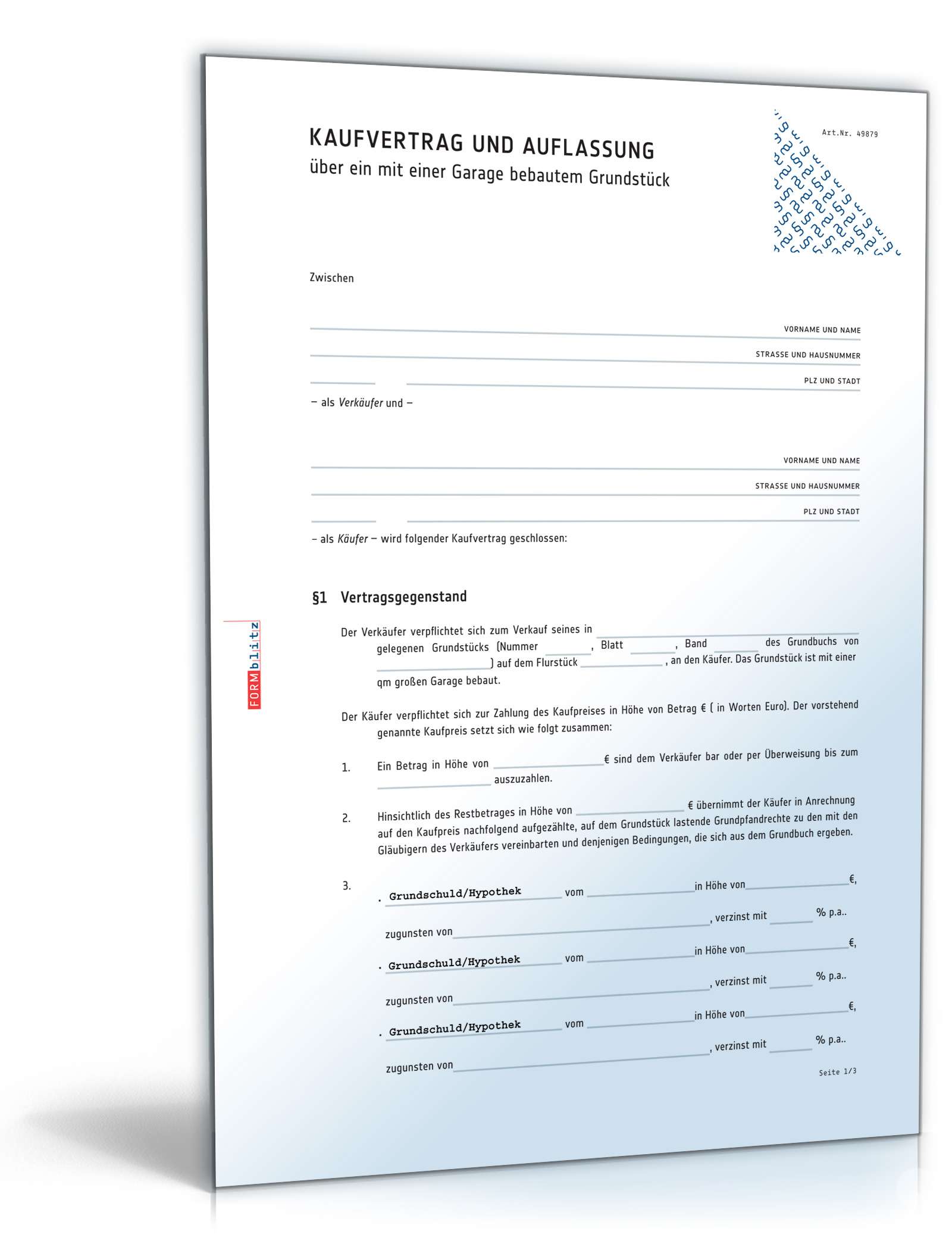 Kaufvertrag Grundstück PDF