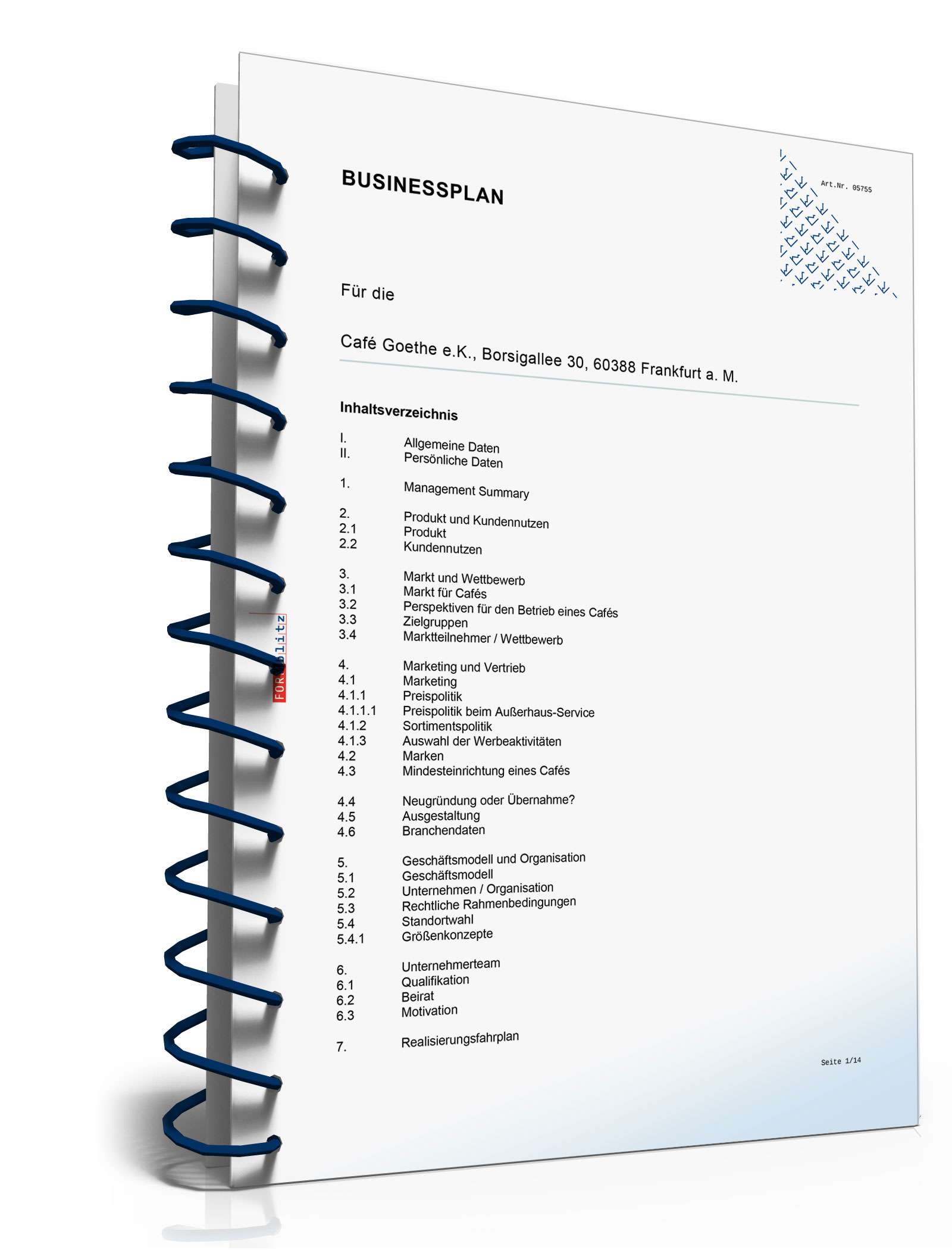 Businessplan Café Excel. Seite: 5