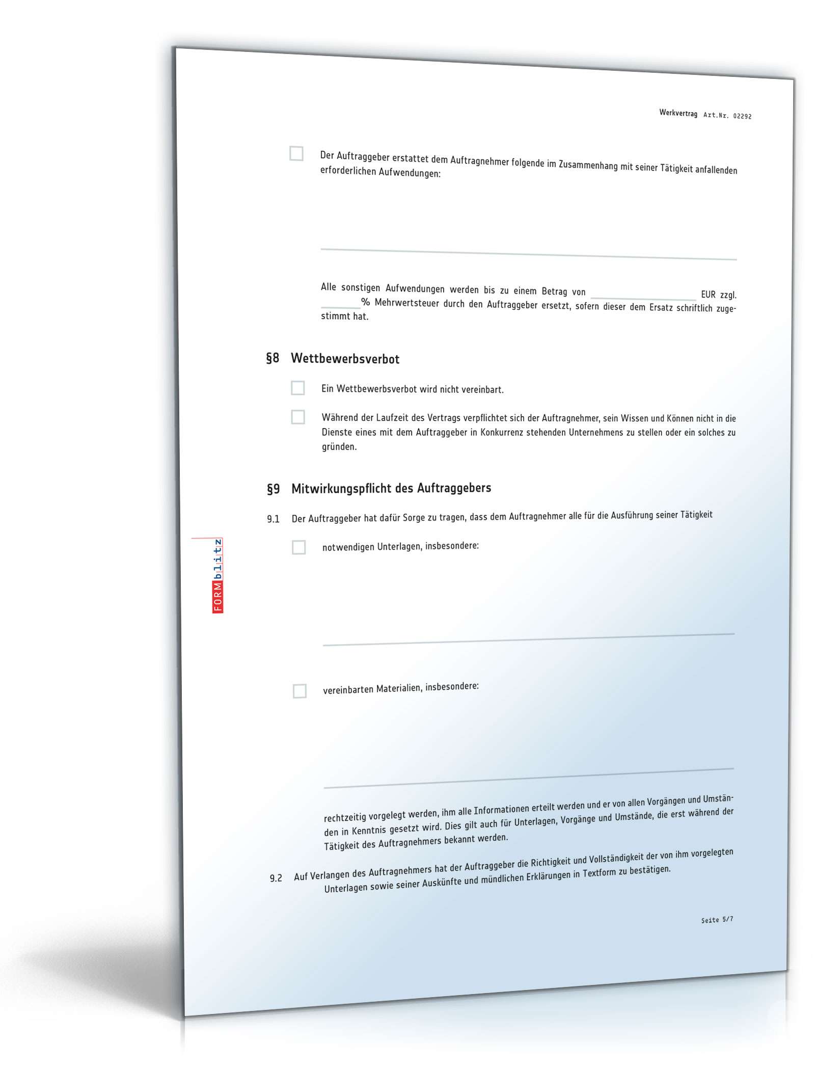 Werkvertrag nach BGB PDF. Seite: 5