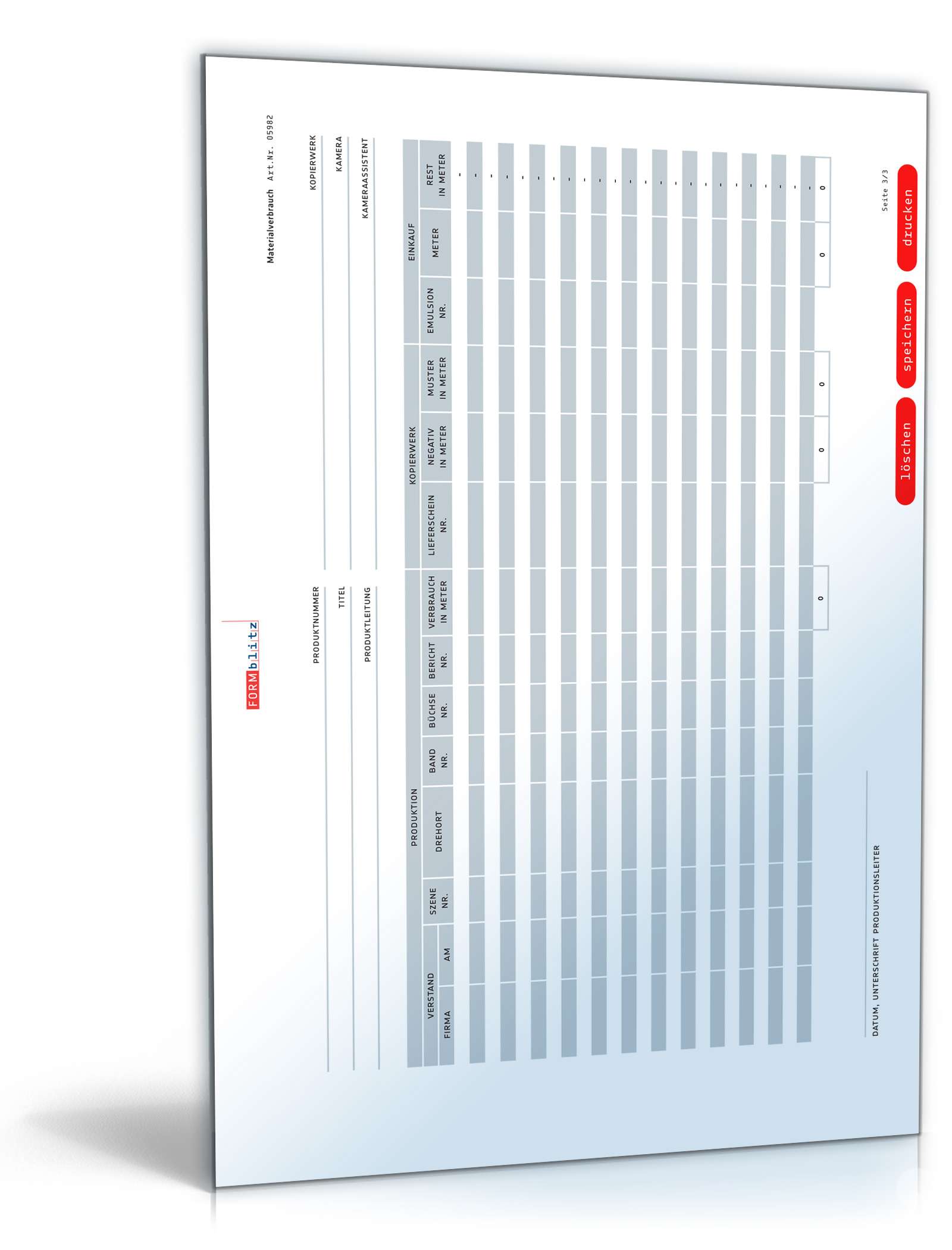 Materialverbrauch Film PDF. Seite: 3