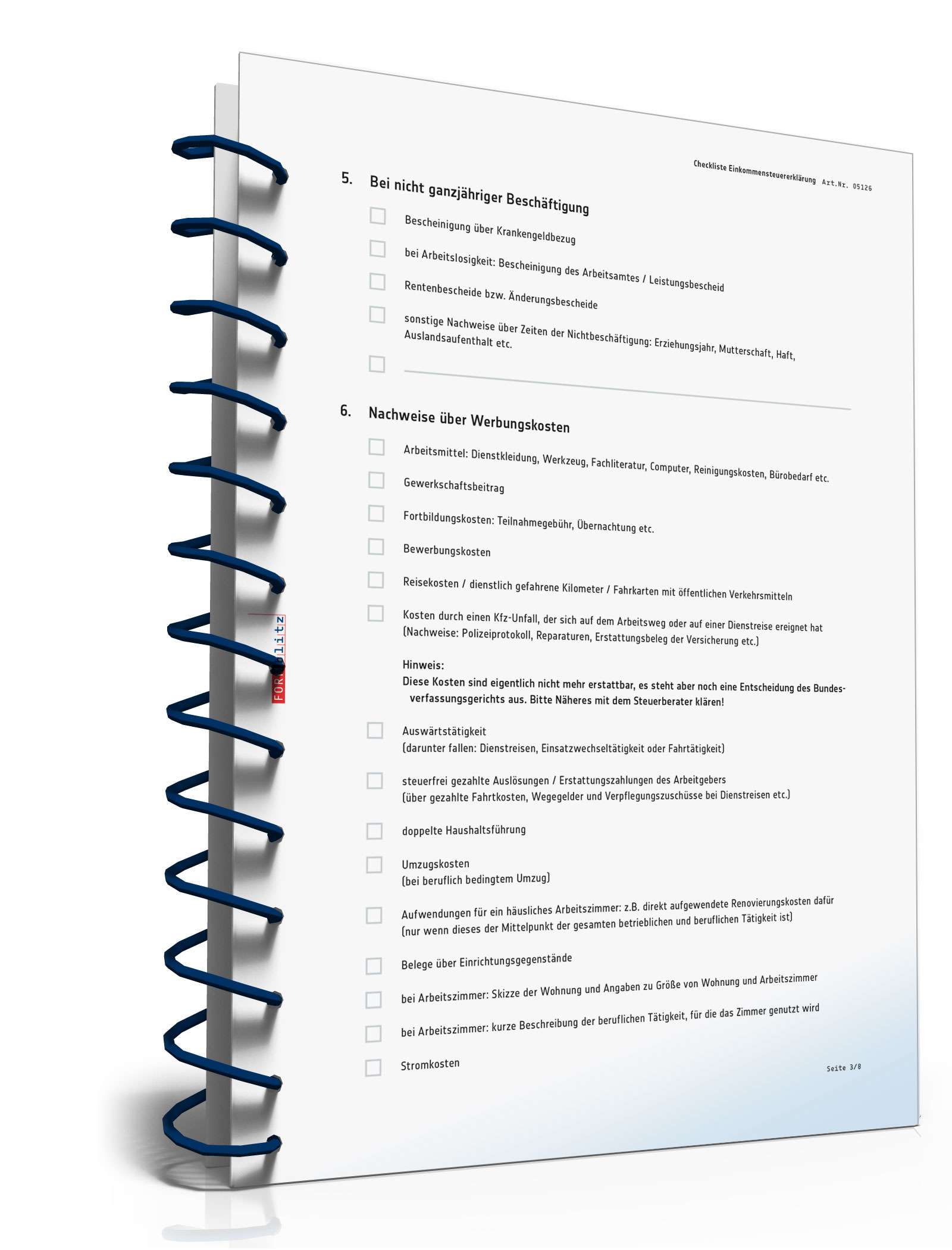 Checkliste Gespräch beim Steuerberater PDF. Seite: 3