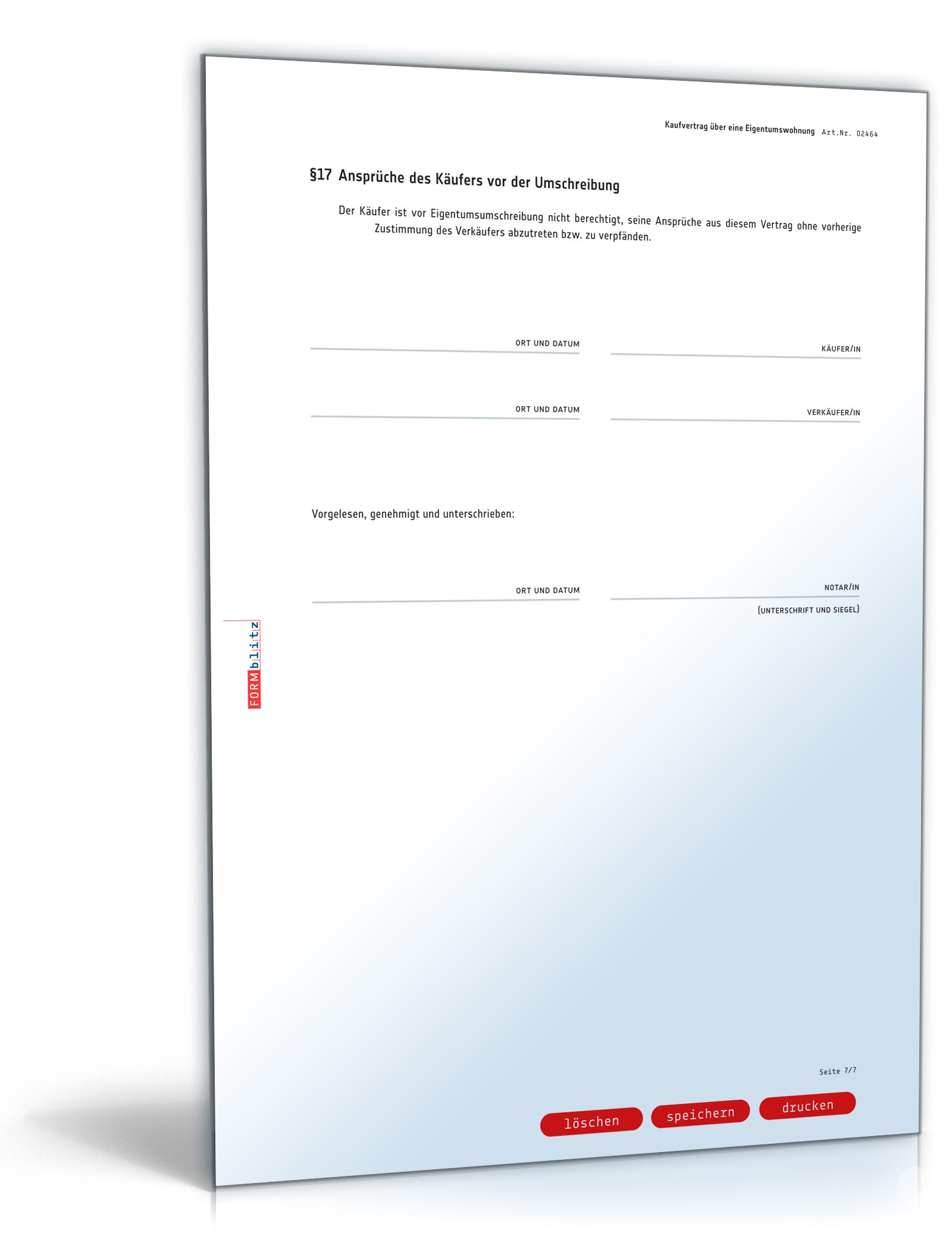 Kaufvertrag Eigentumswohnung PDF. Seite: 7