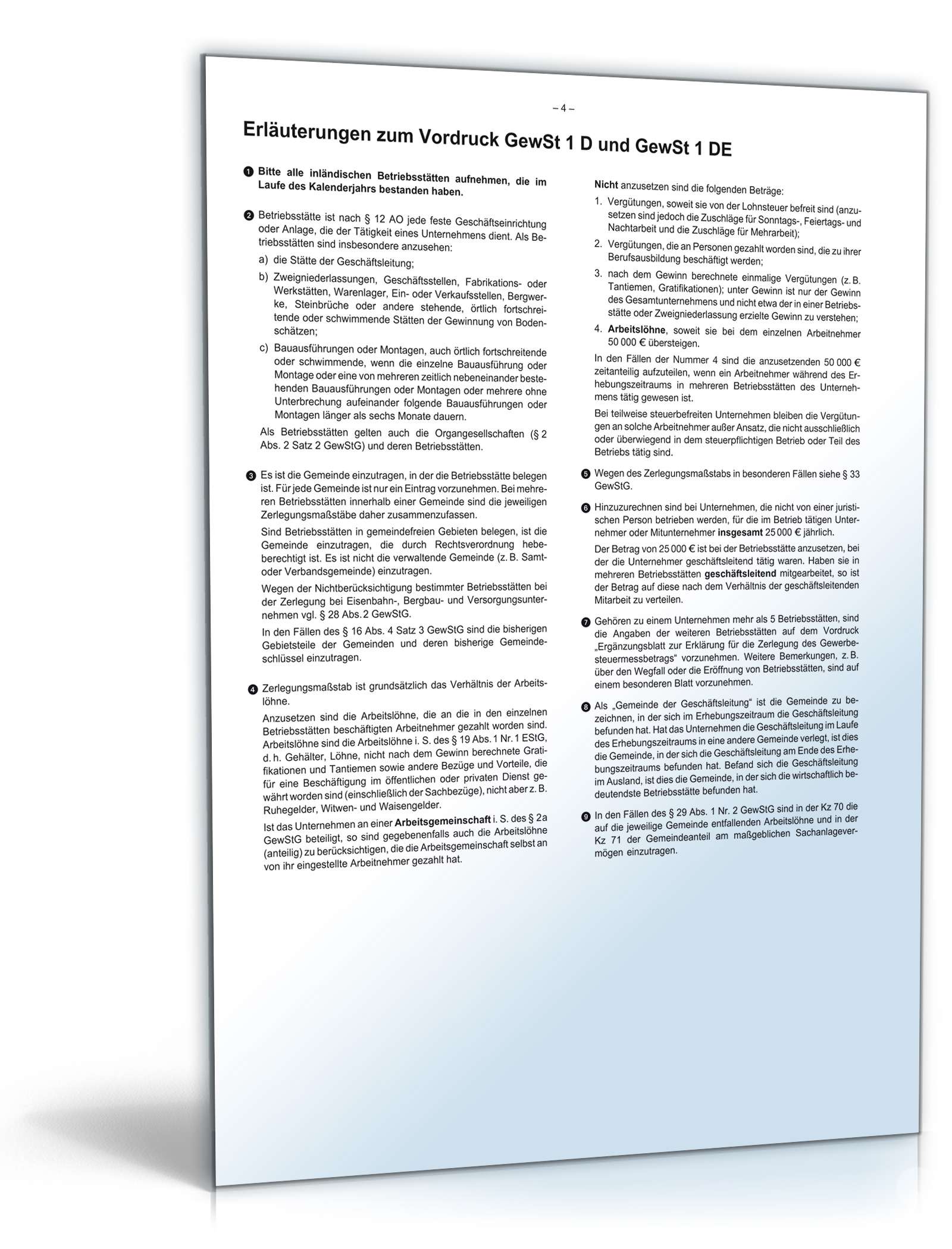 Anleitung zur Gewerbesteuererklärung 2010 PDF. Seite: 4