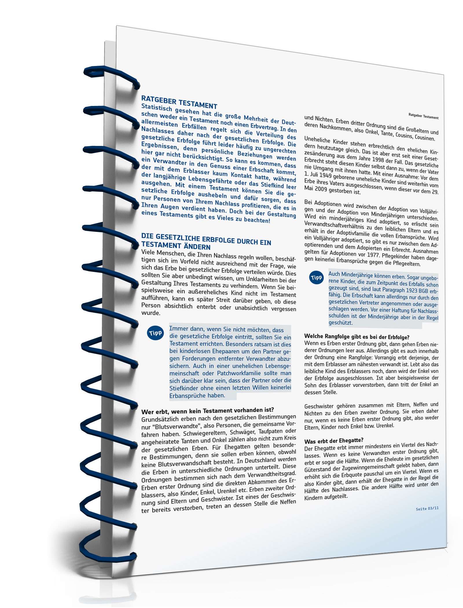 Ratgeber Testament und Berliner Testament PDF. Seite: 3