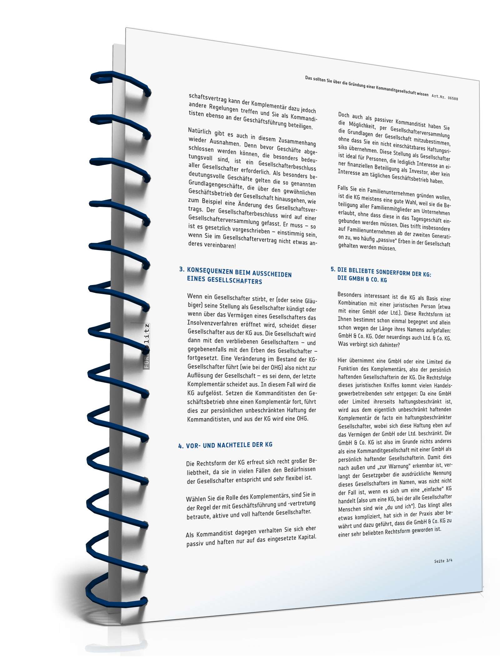 Ratgeber Gründung KG  PDF. Seite: 4