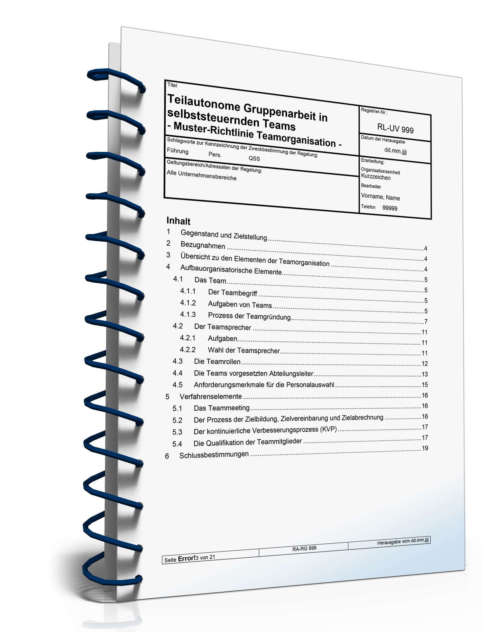 Teilautonome Gruppenarbeit in selbststeuernden Teams Word. Seite: 3