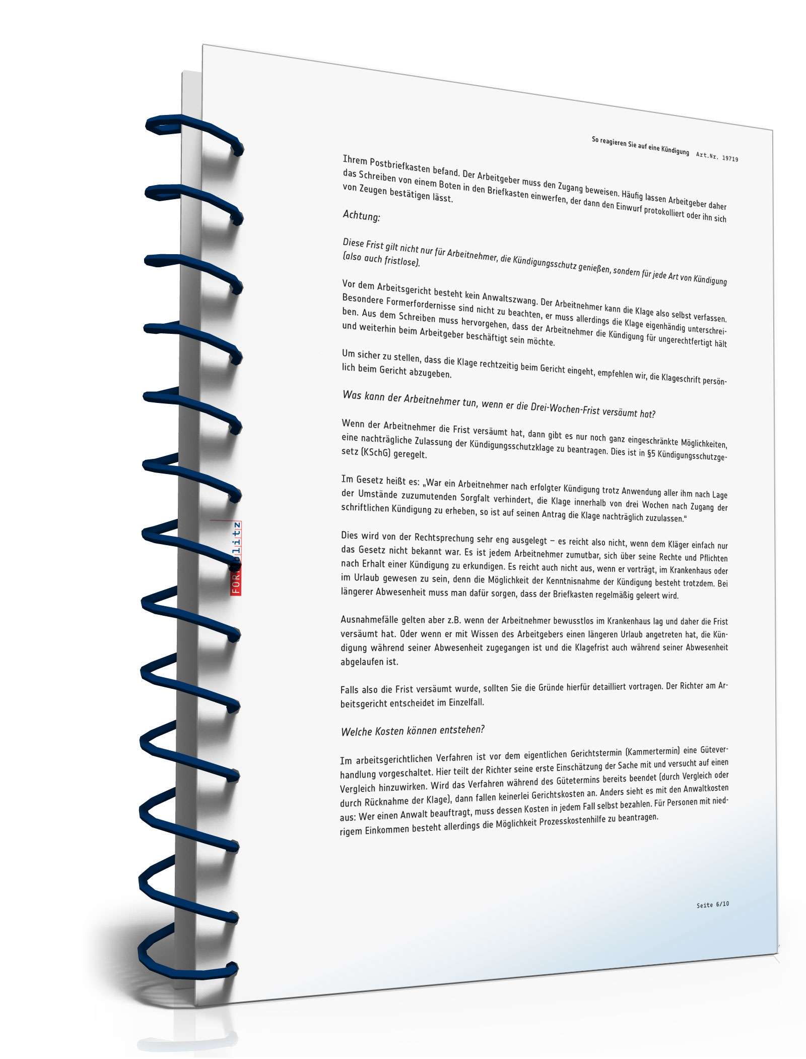 So reagieren Sie auf eine Kündigung PDF. Seite: 7