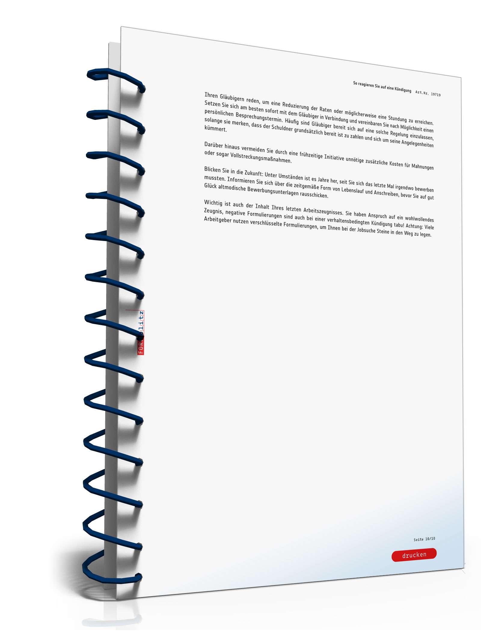 So reagieren Sie auf eine Kündigung PDF. Seite: 11