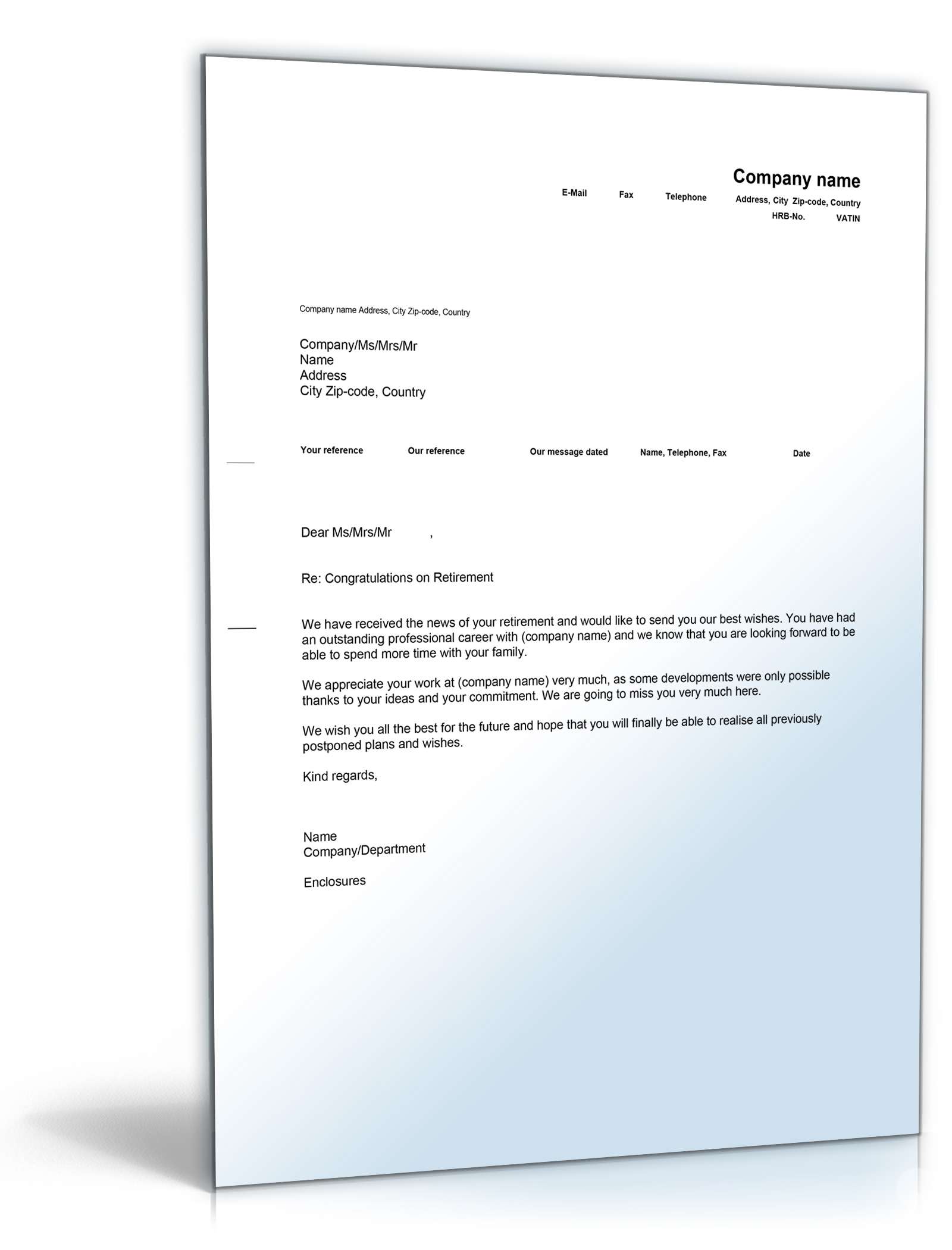 Glückwunsch Ruhestand Englisch/Deutsch Word. Seite: 2