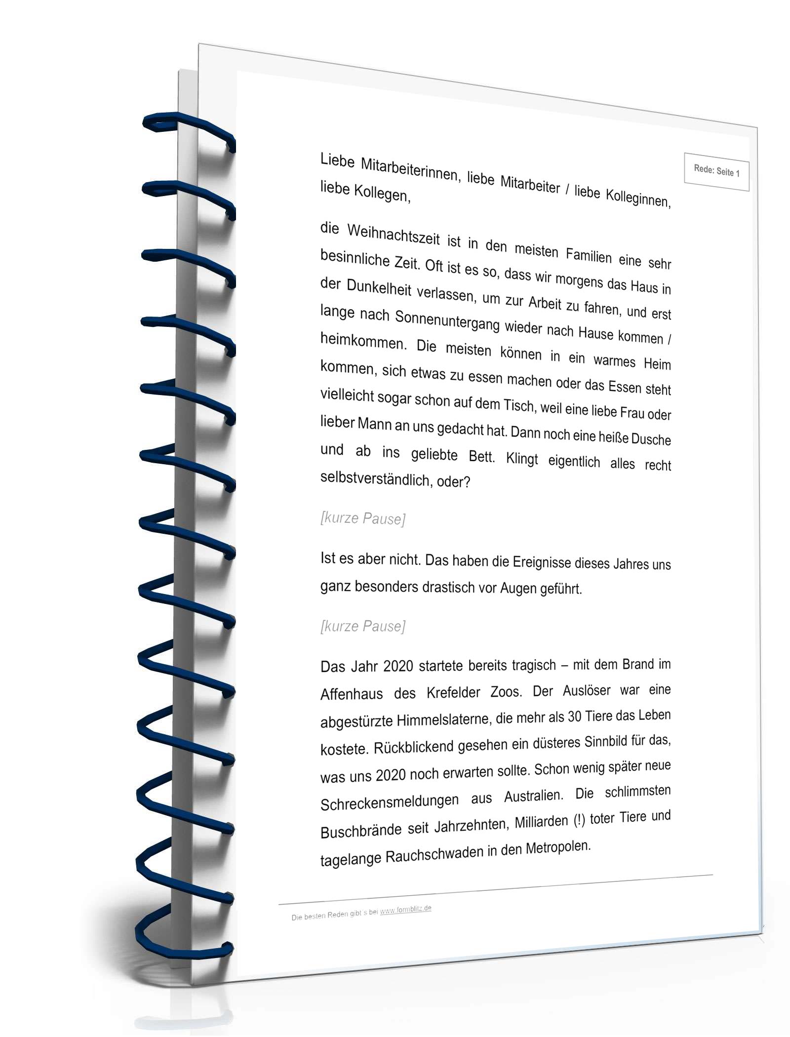 Musterrede Firmen-Weihnachtsfeier 2024 Word. Seite: 2