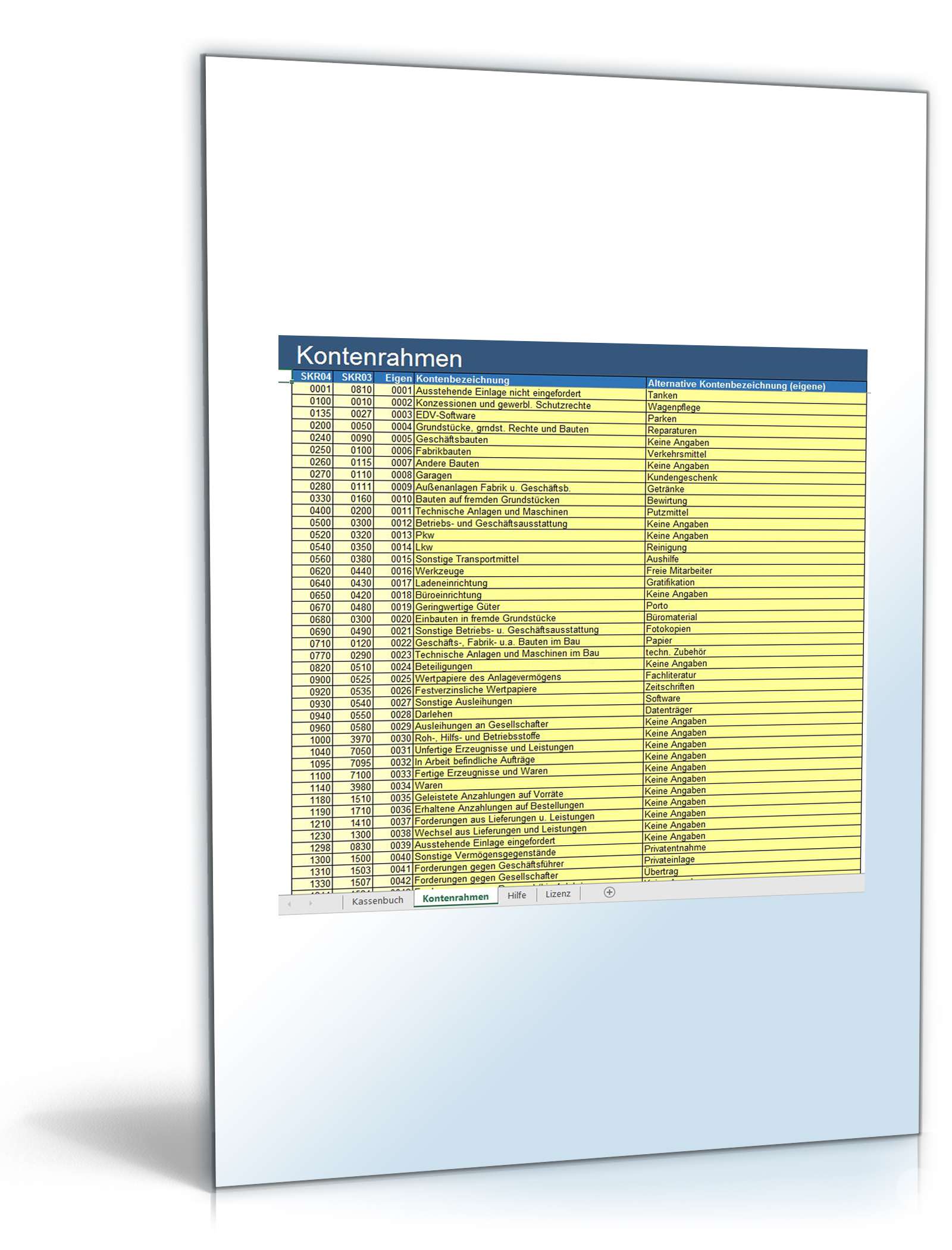 Kassenbuch Deluxe Excel. Seite: 2