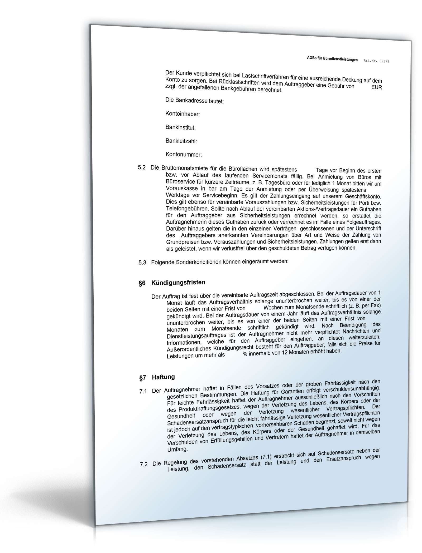 AGB Bürodienstleistungen Word. Seite: 3