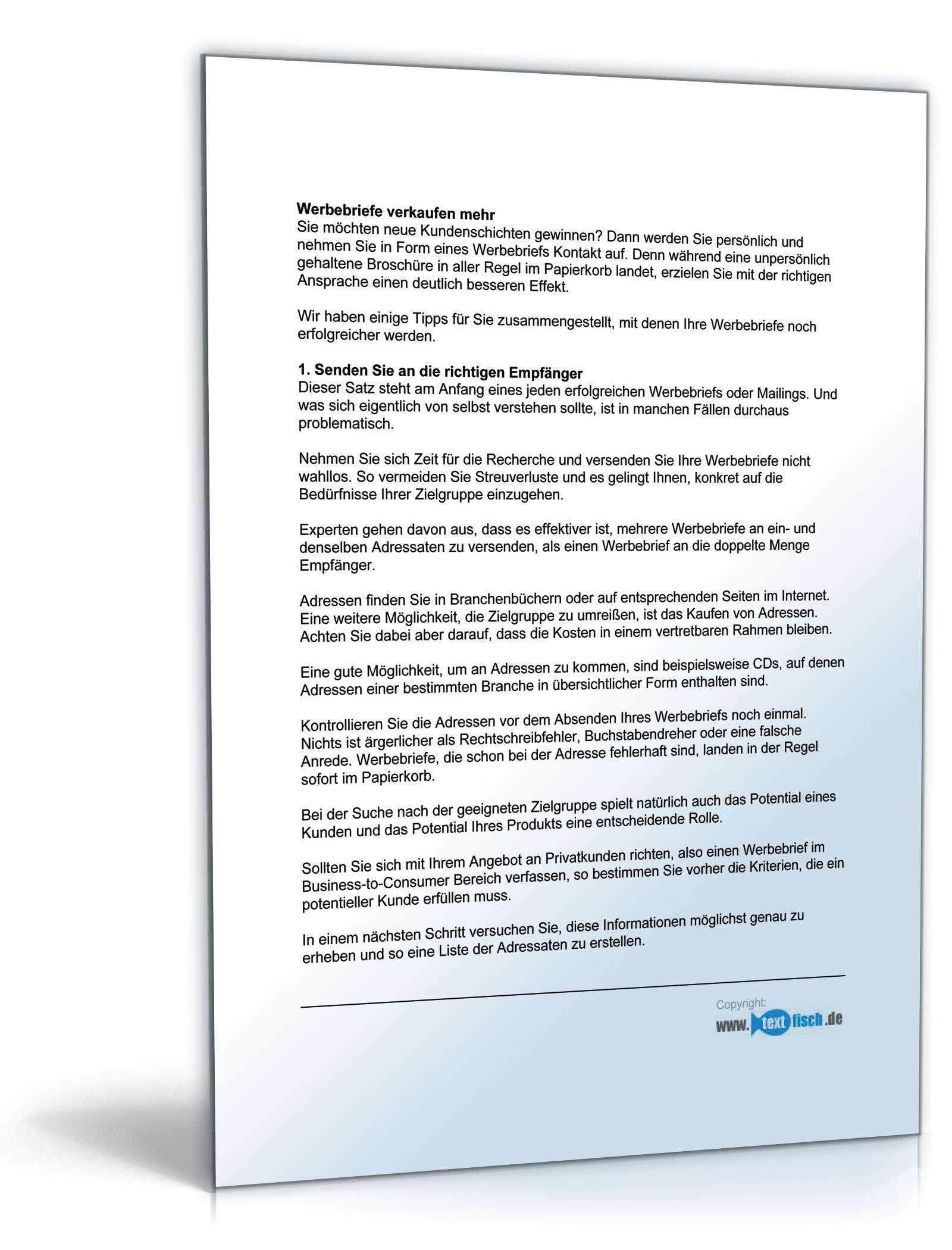 Begleitbrief zum Werbebrief DJ PDF. Seite: 2