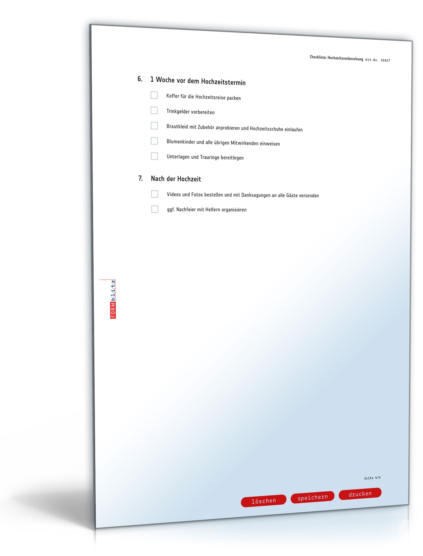 Das große Hochzeits-Paket Excel. Seite: 6